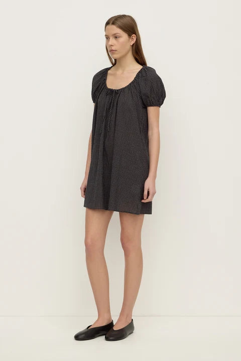 Assembly Label Iris Check Mini Dress - Navy