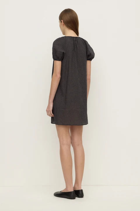 Assembly Label Iris Check Mini Dress - Navy