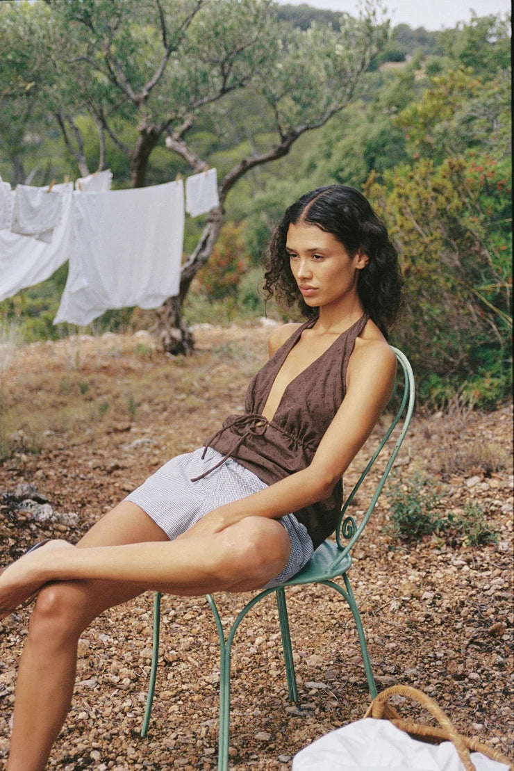 Juni Aimee Halter Top - Espresso COMING SOON