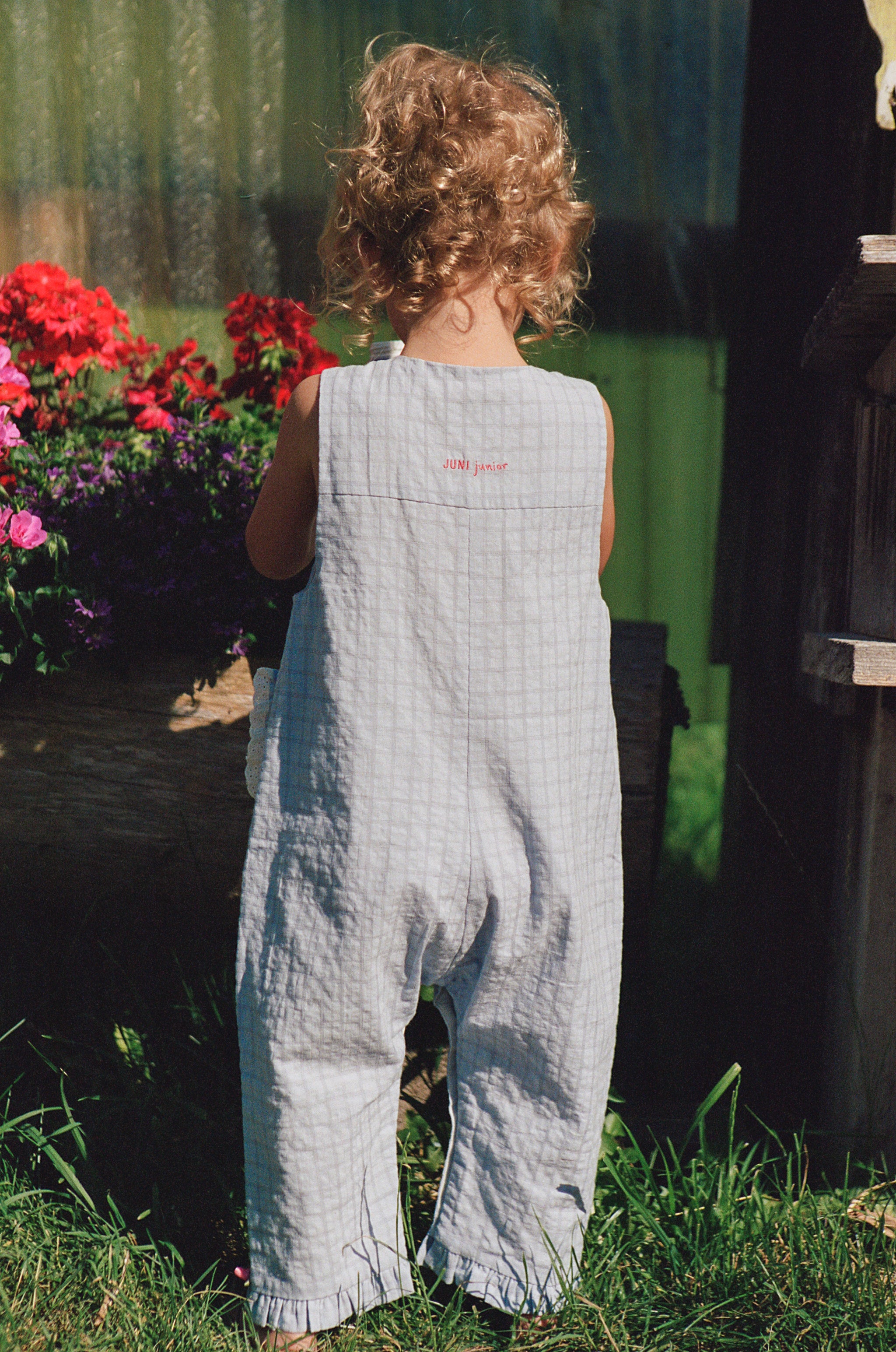 Juni JNR Charlotte Romper - Sky Gingham (Coming Soon)