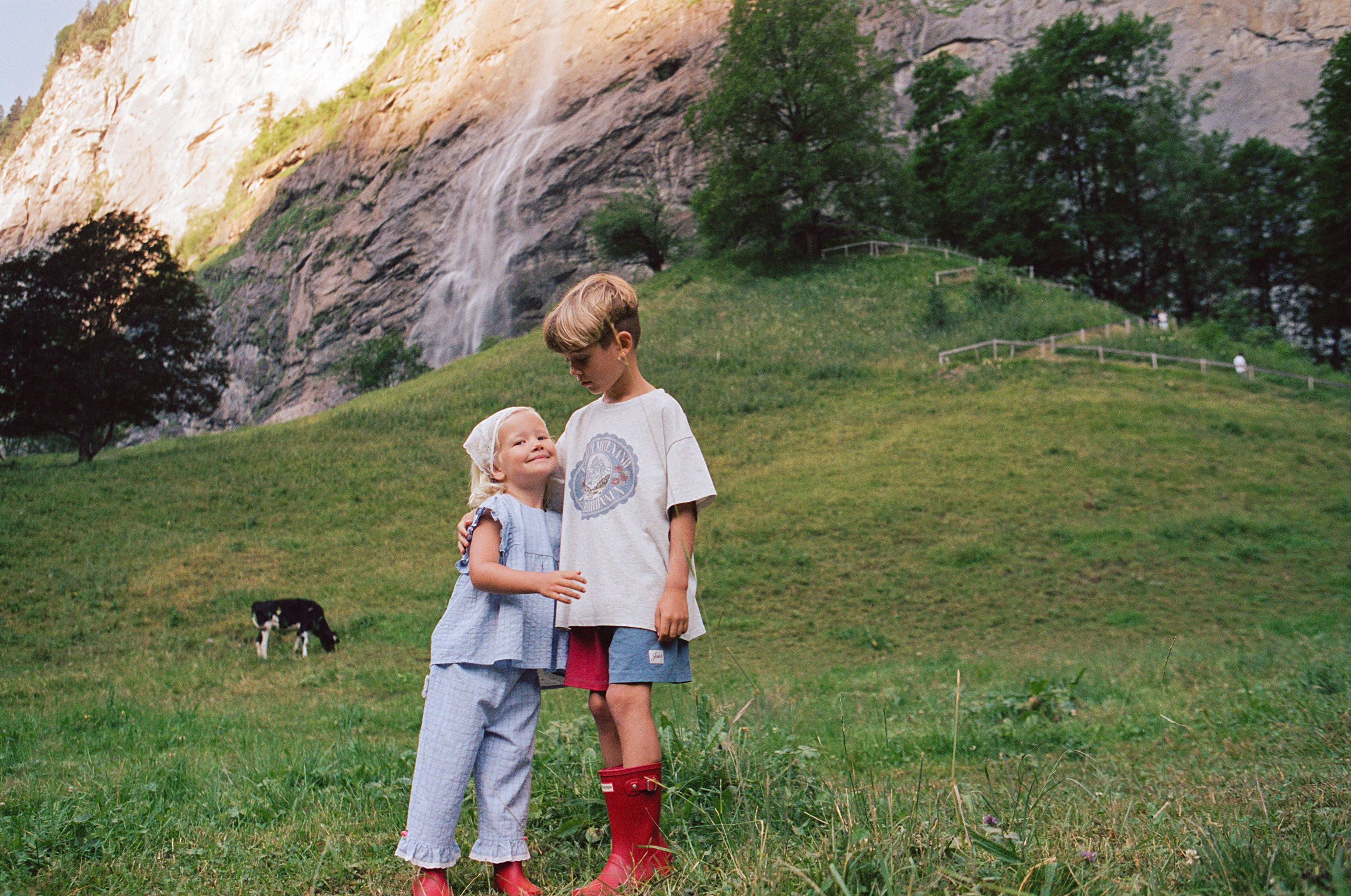 Juni JNR Dora Pant - Sky Gingham (Coming Soon)