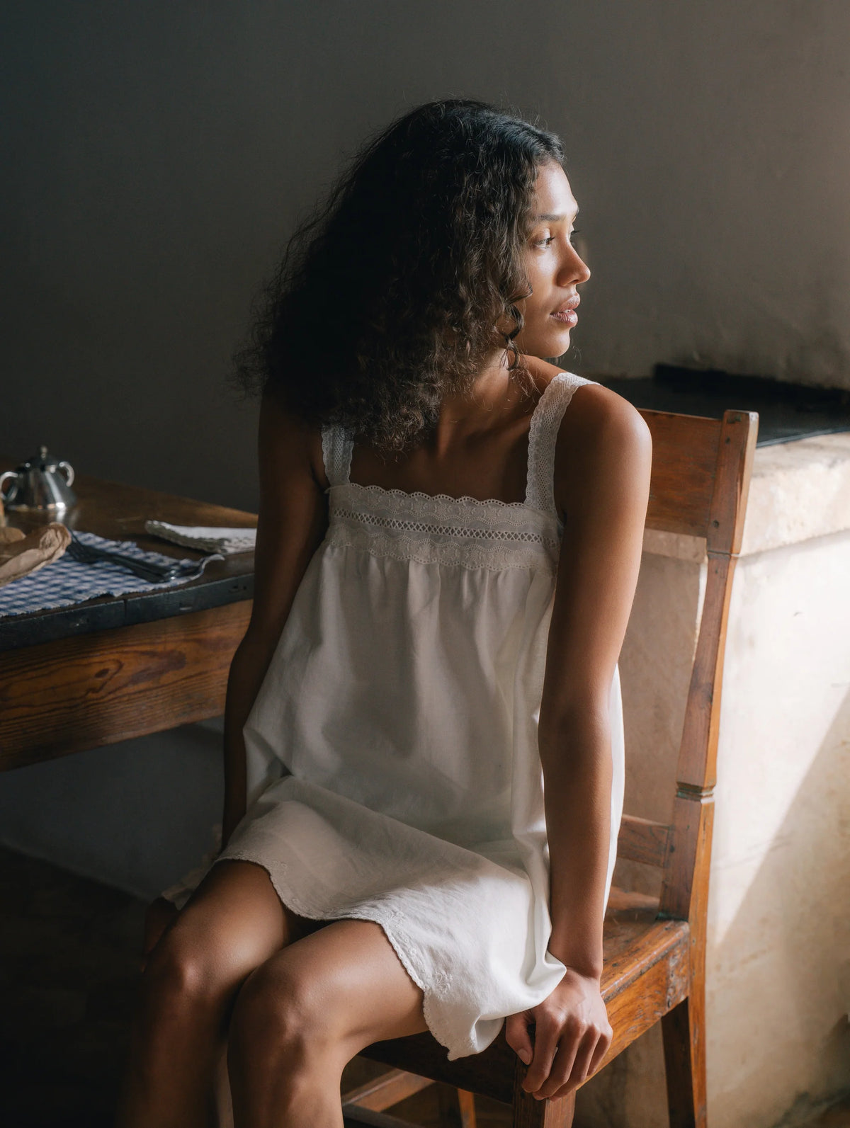 Juni Francesca Mini Dress - Blanc COMING SOON