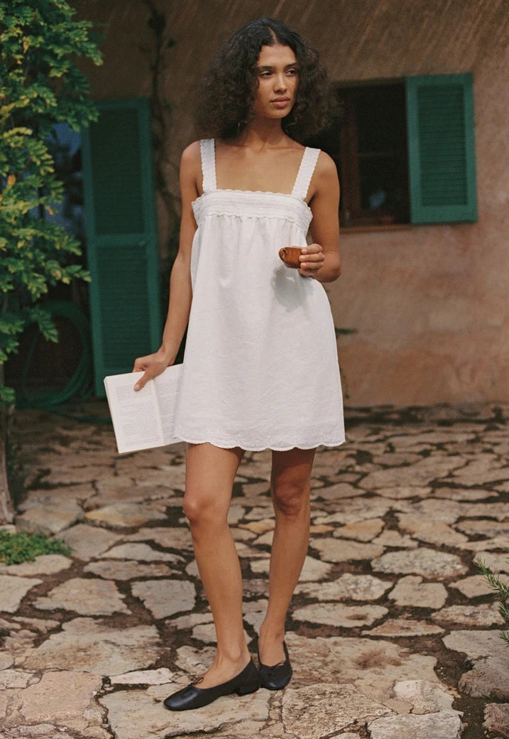 Juni Francesca Mini Dress - Blanc COMING SOON