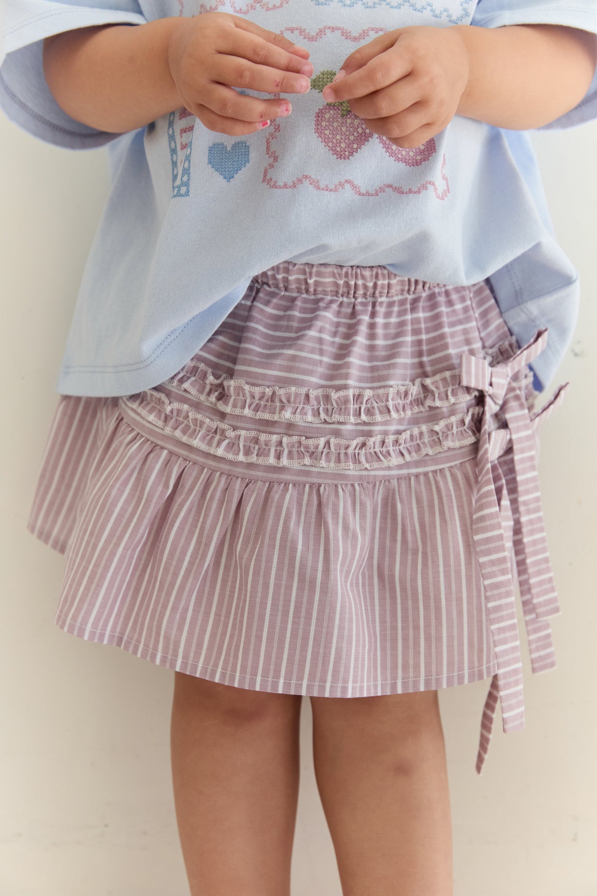Juni JNR Annika Skirt - Rosa Stripe (Coming Soon)
