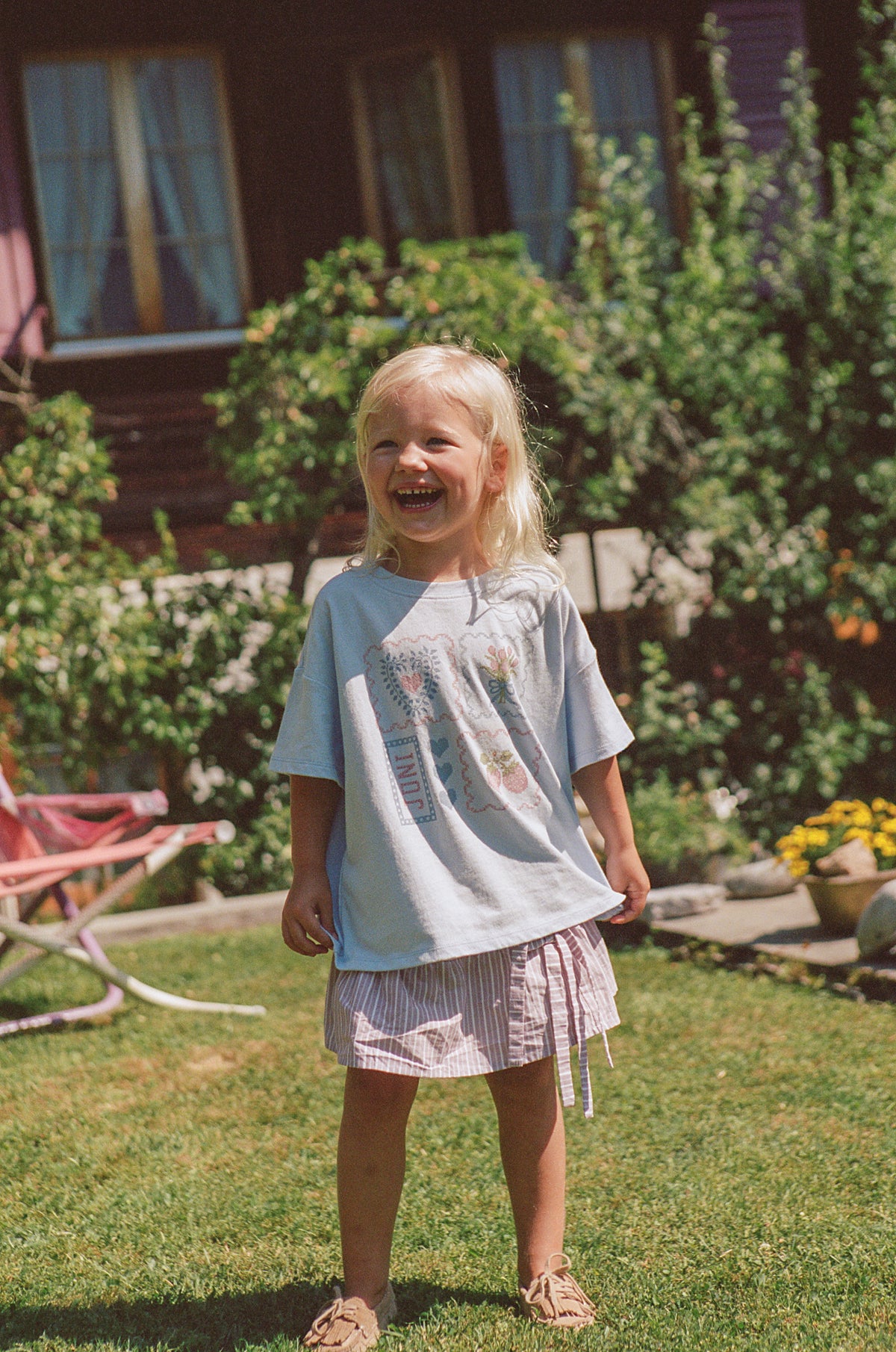Juni JNR Annika Skirt - Rosa Stripe (Coming Soon)