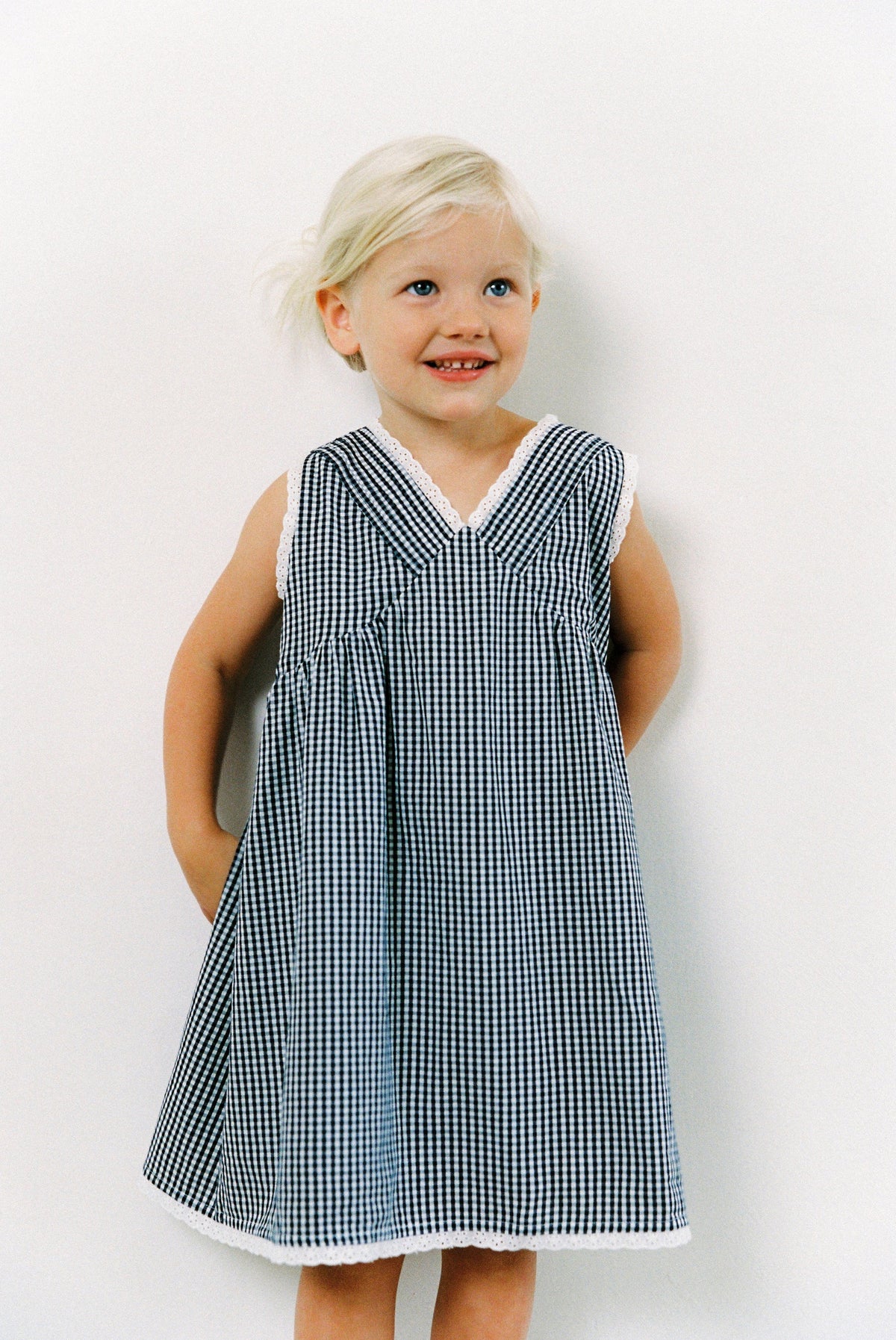Juni JNR Hunter Dress - Midnight Check COMING SOON