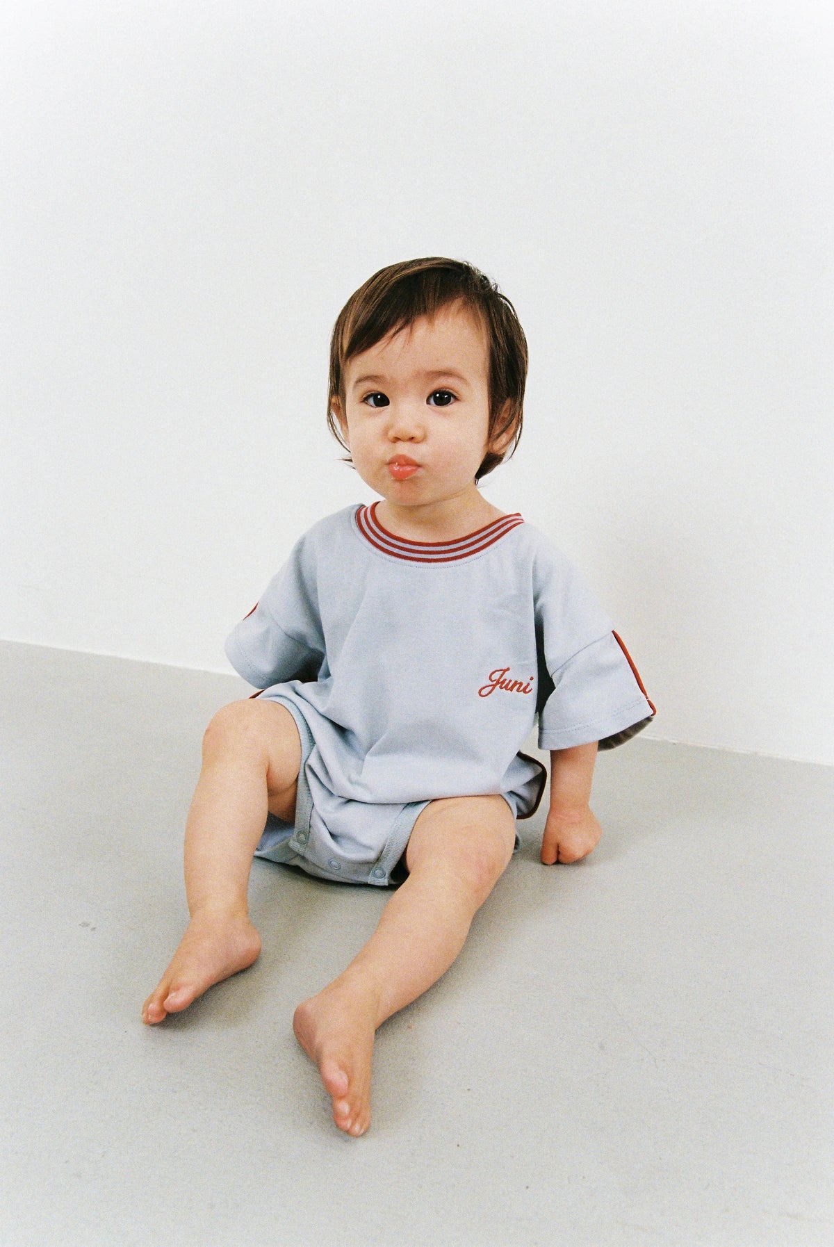 Juni JNR Riley T-Shirt Romper - Dusty Blue COMING SOON