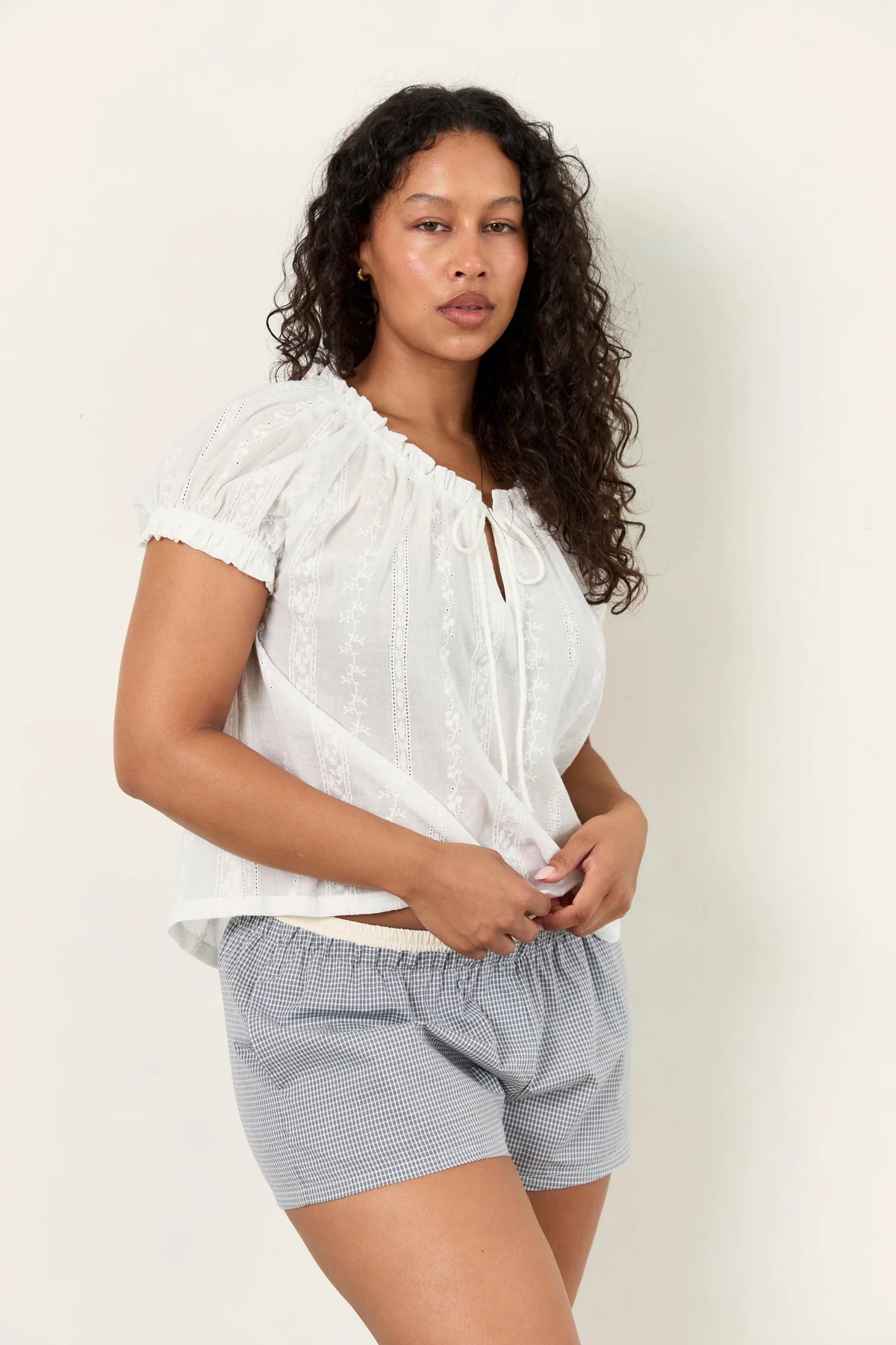 Juni Jasmine Blouse - Blanc