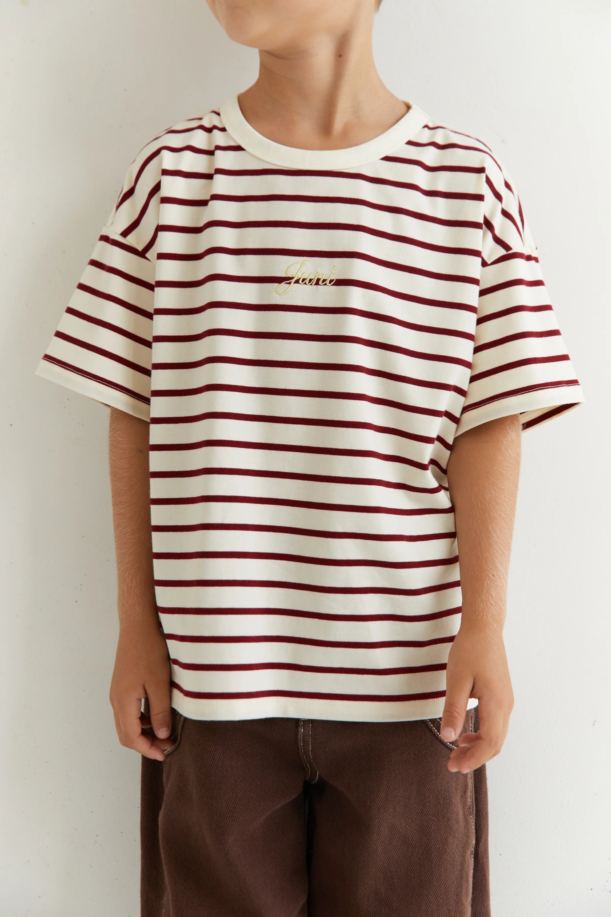 Juni Jnr Zion Tee - Chilli Stripe