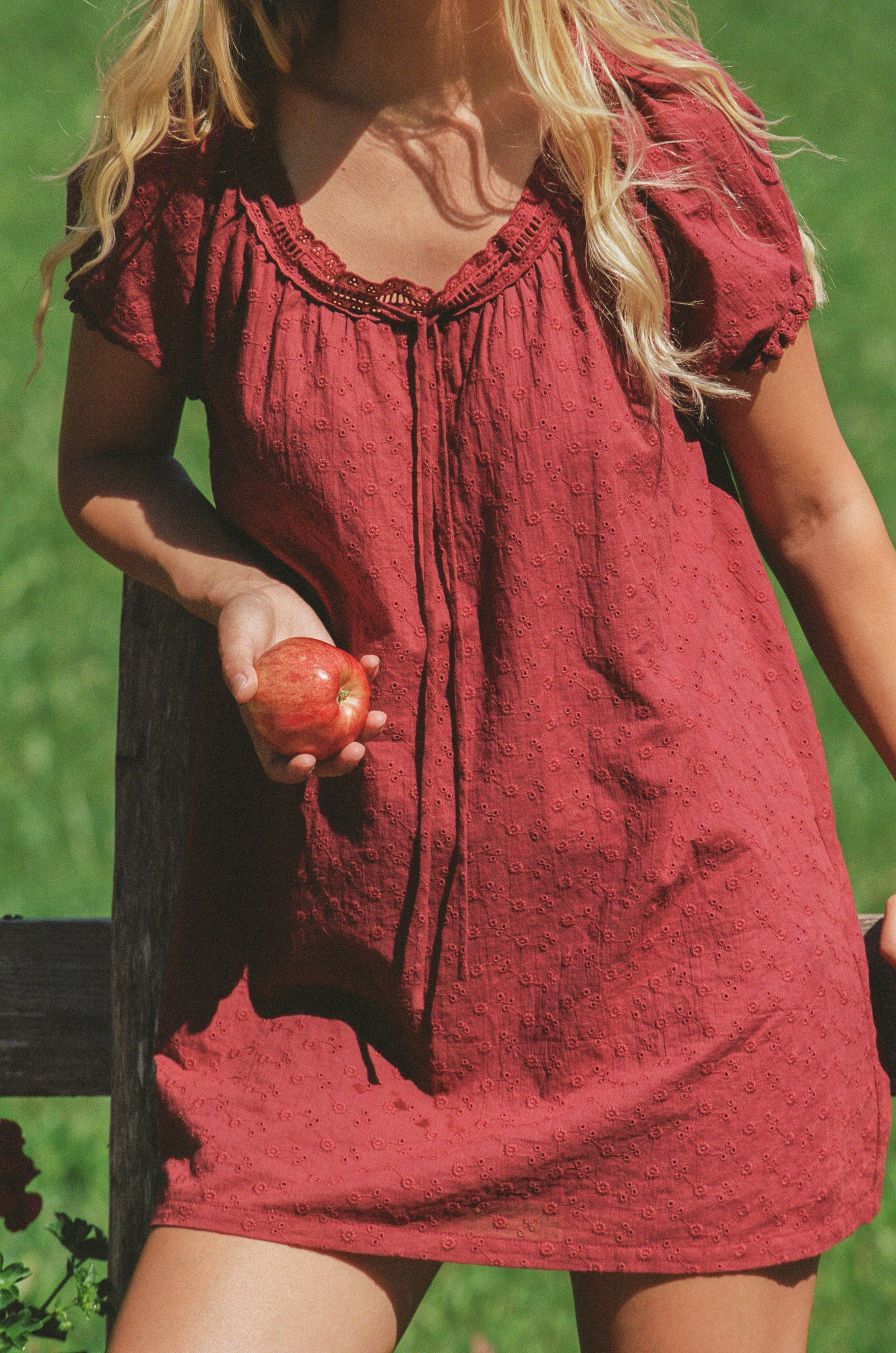 Juni Joelle Mini Dress - Dark Cherry (Coming Soon)