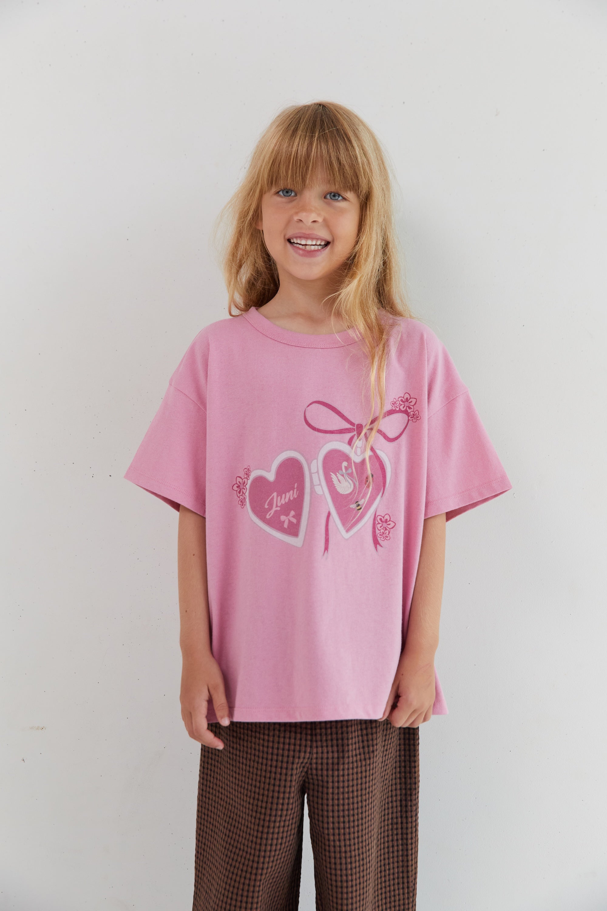JUNI JNR Love Locket Tee - Pink