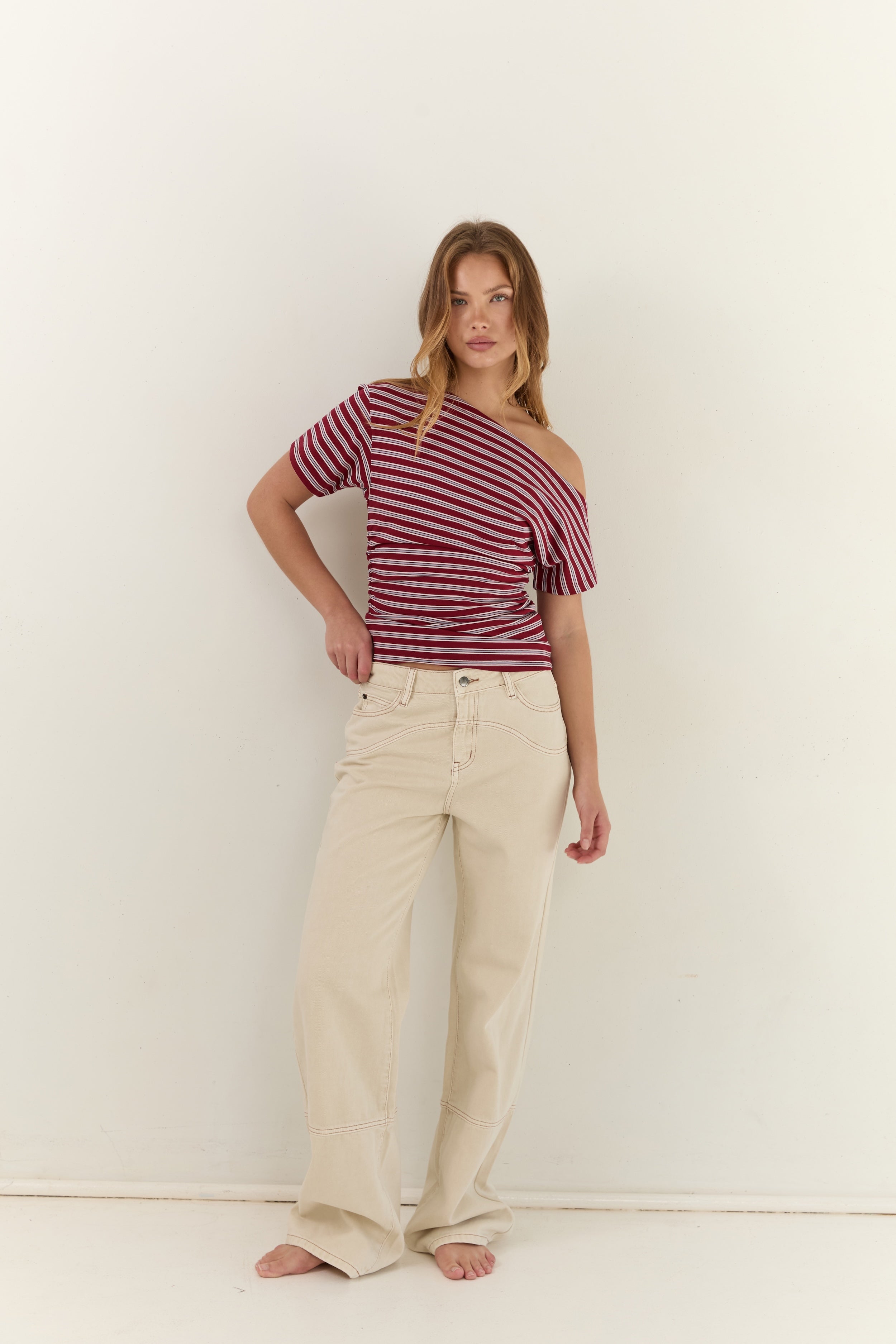 Juni Malthilde Ruched Tee (Coming Soon)