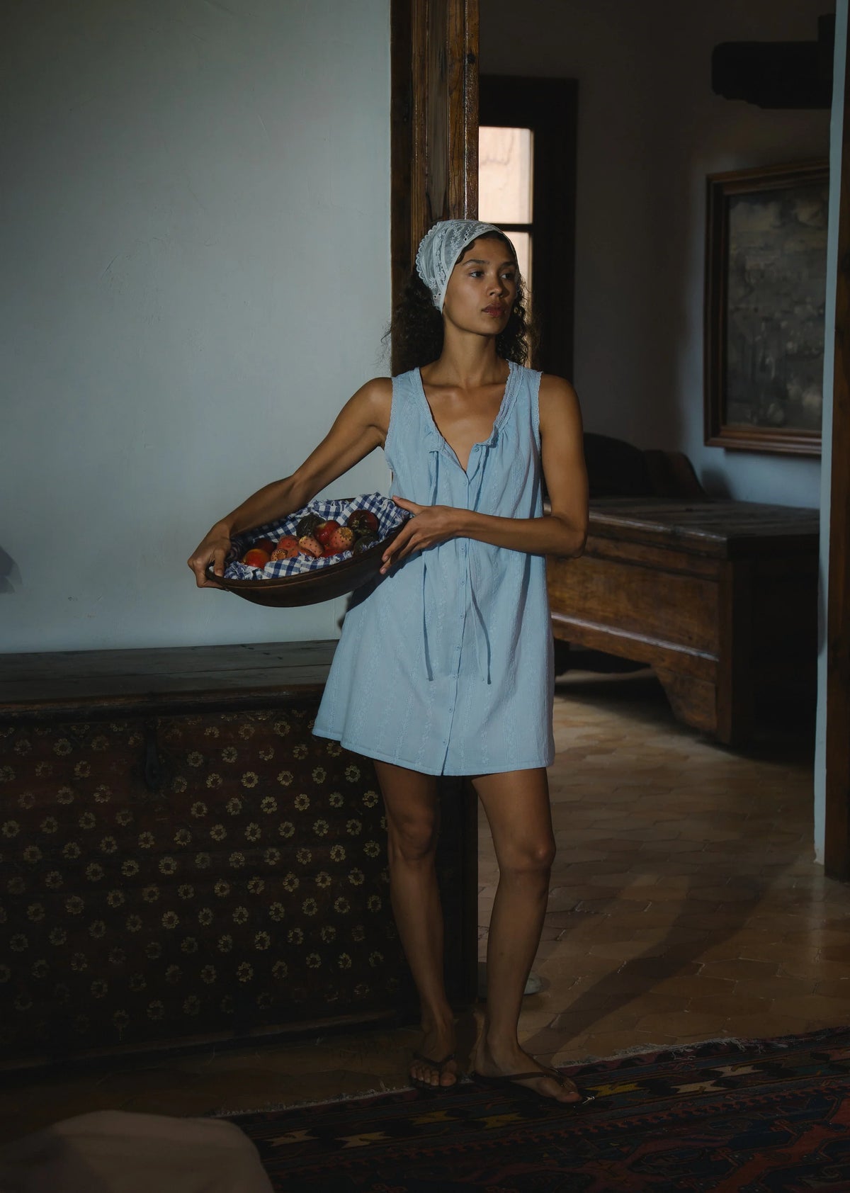 Juni Martina Mini Dress - Stone Blue