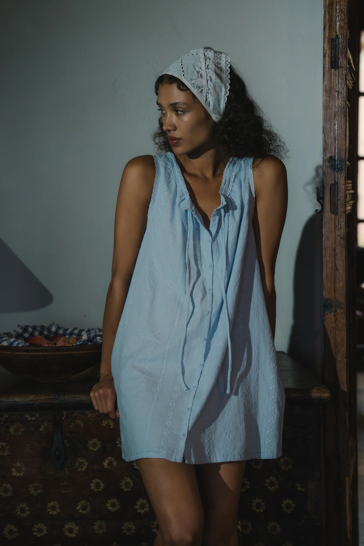 Juni Martina Mini Dress - Stone Blue
