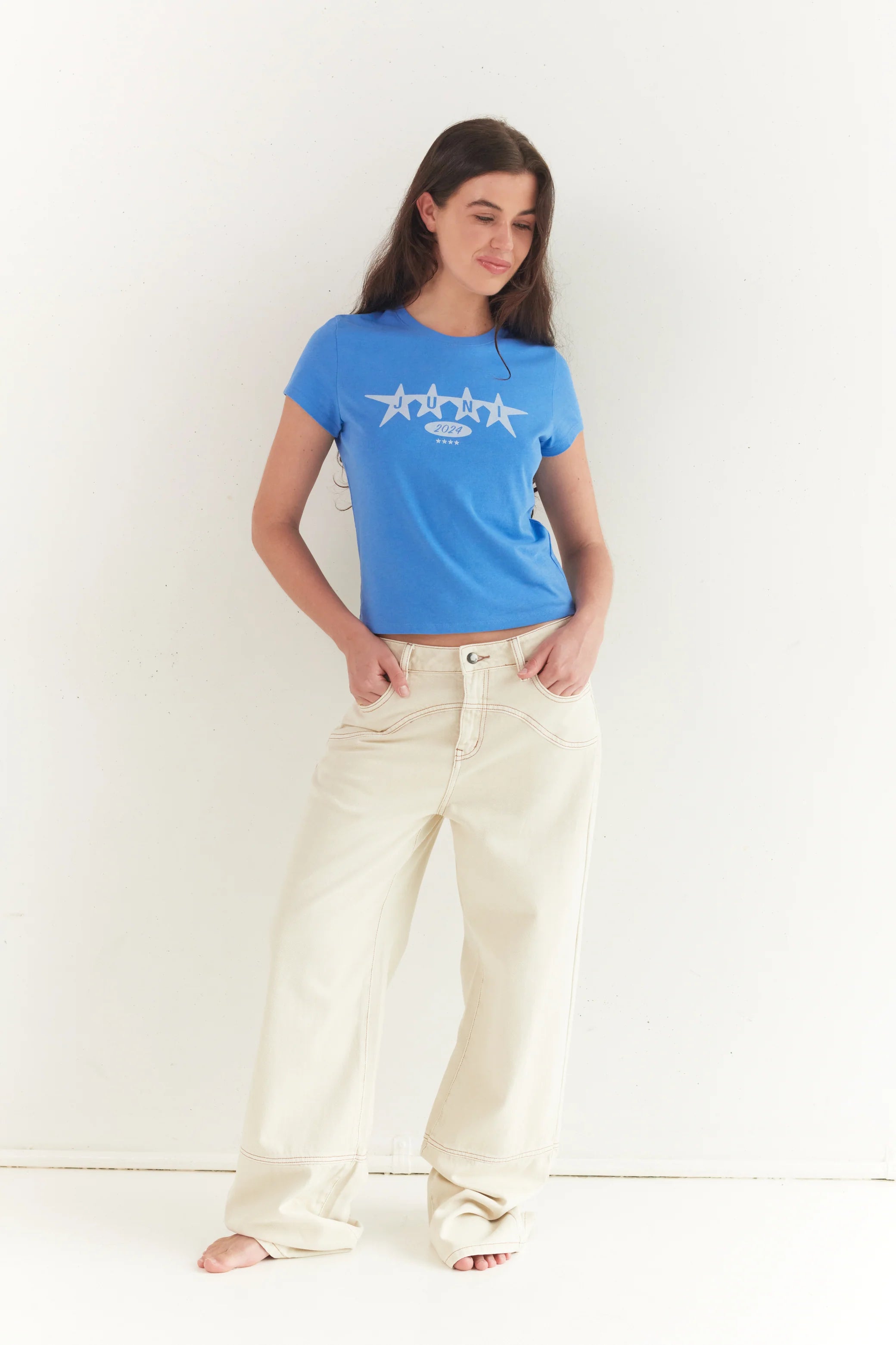 Juni Star Baby Tee - Azure