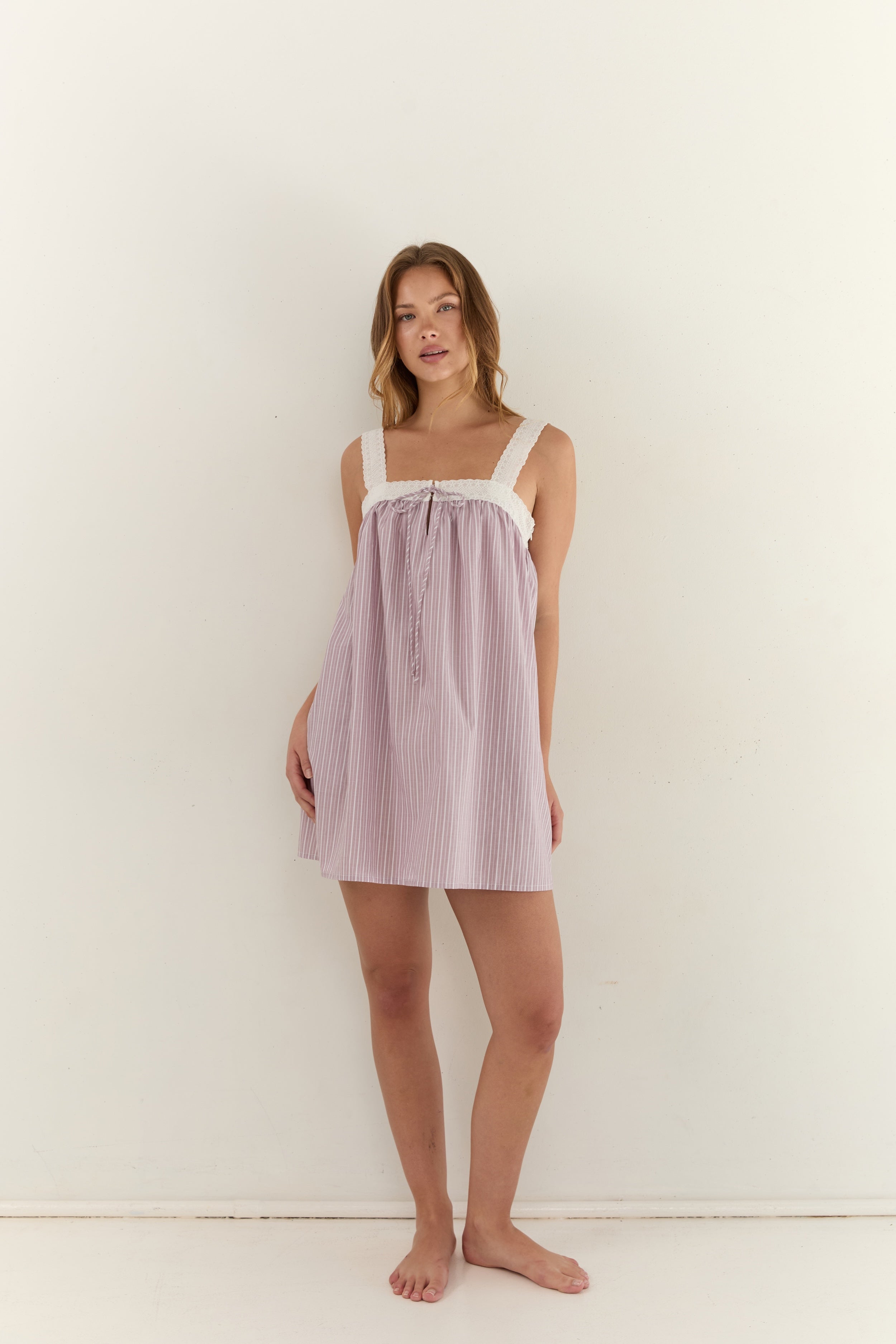 Juni Valerie Mini Dress - Rosa Stripe (Coming Soon)