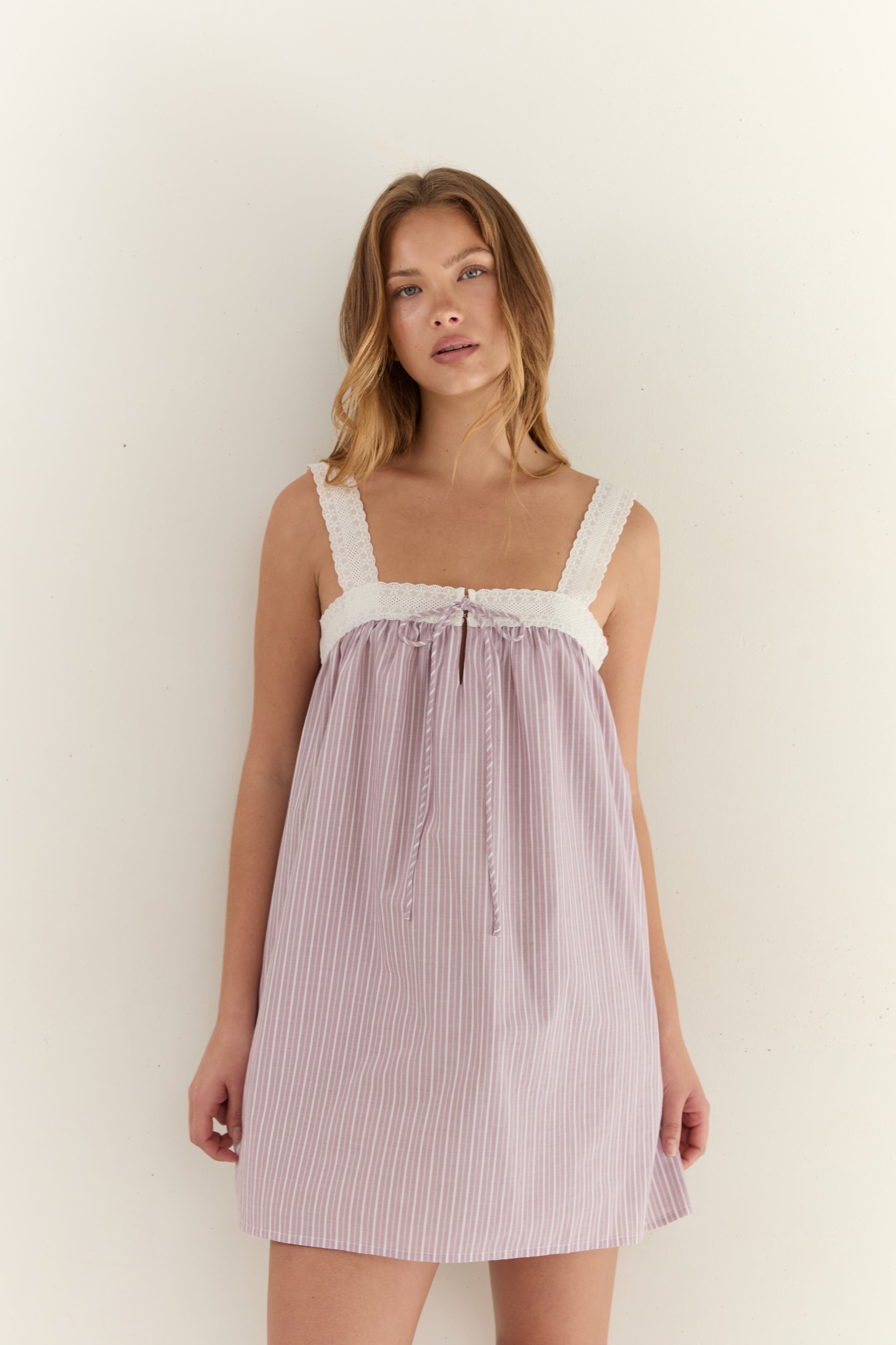 Juni Valerie Mini Dress - Rosa Stripe (Coming Soon)