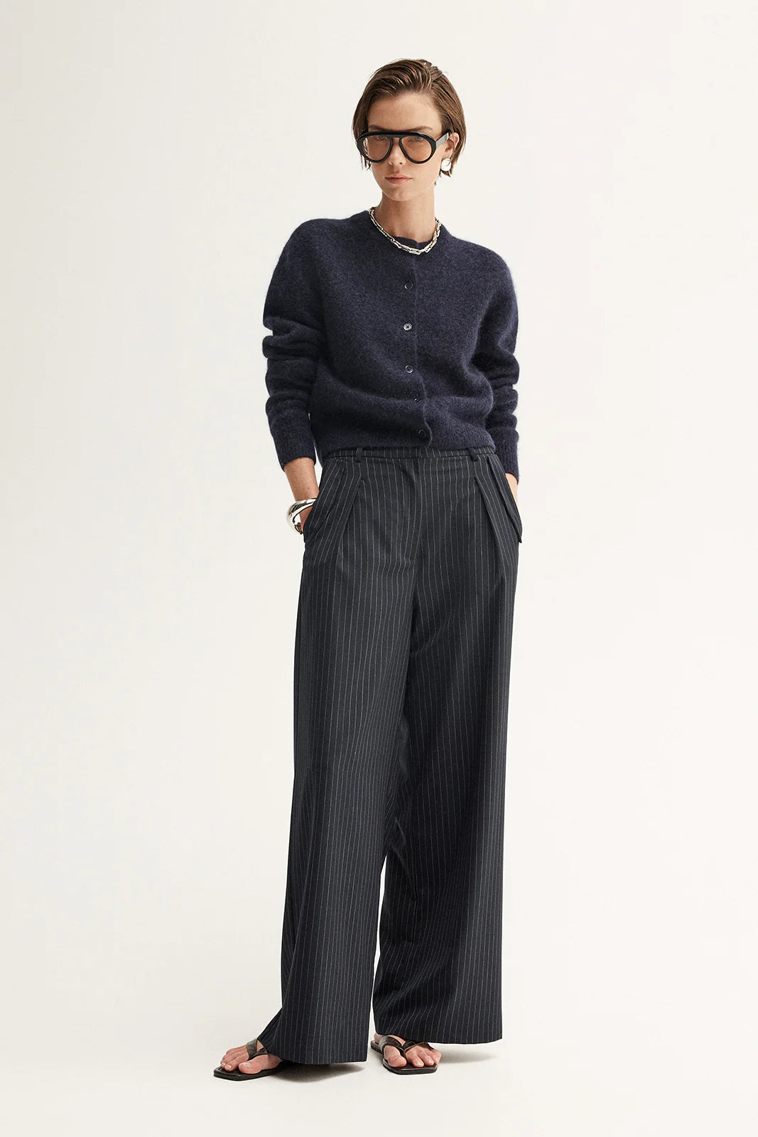 Elka Collective Abigail Knit Cardigan - Midnight Navy