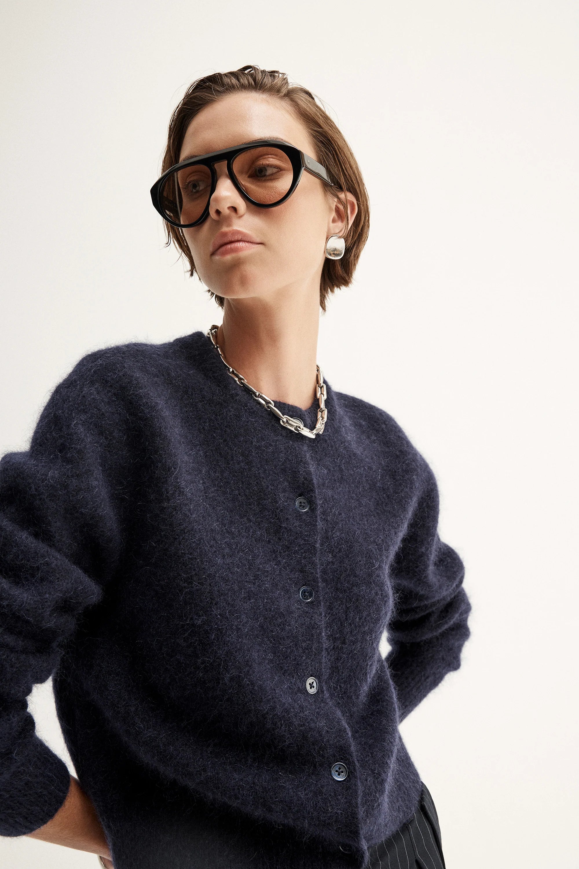 Elka Collective Abigail Knit Cardigan - Midnight Navy