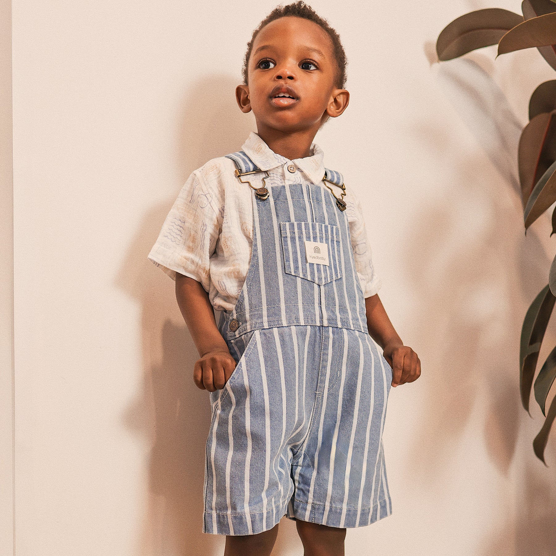 KYND Baby Woven Overall - Washed Denim
