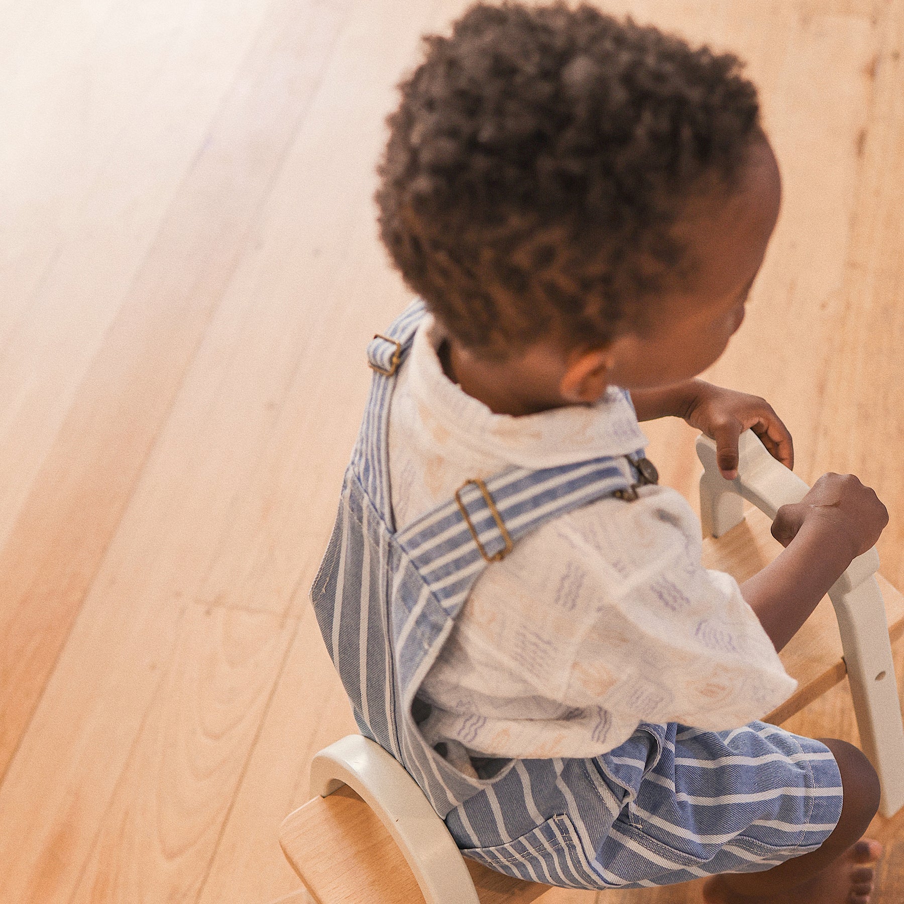 KYND Baby Woven Overall - Washed Denim