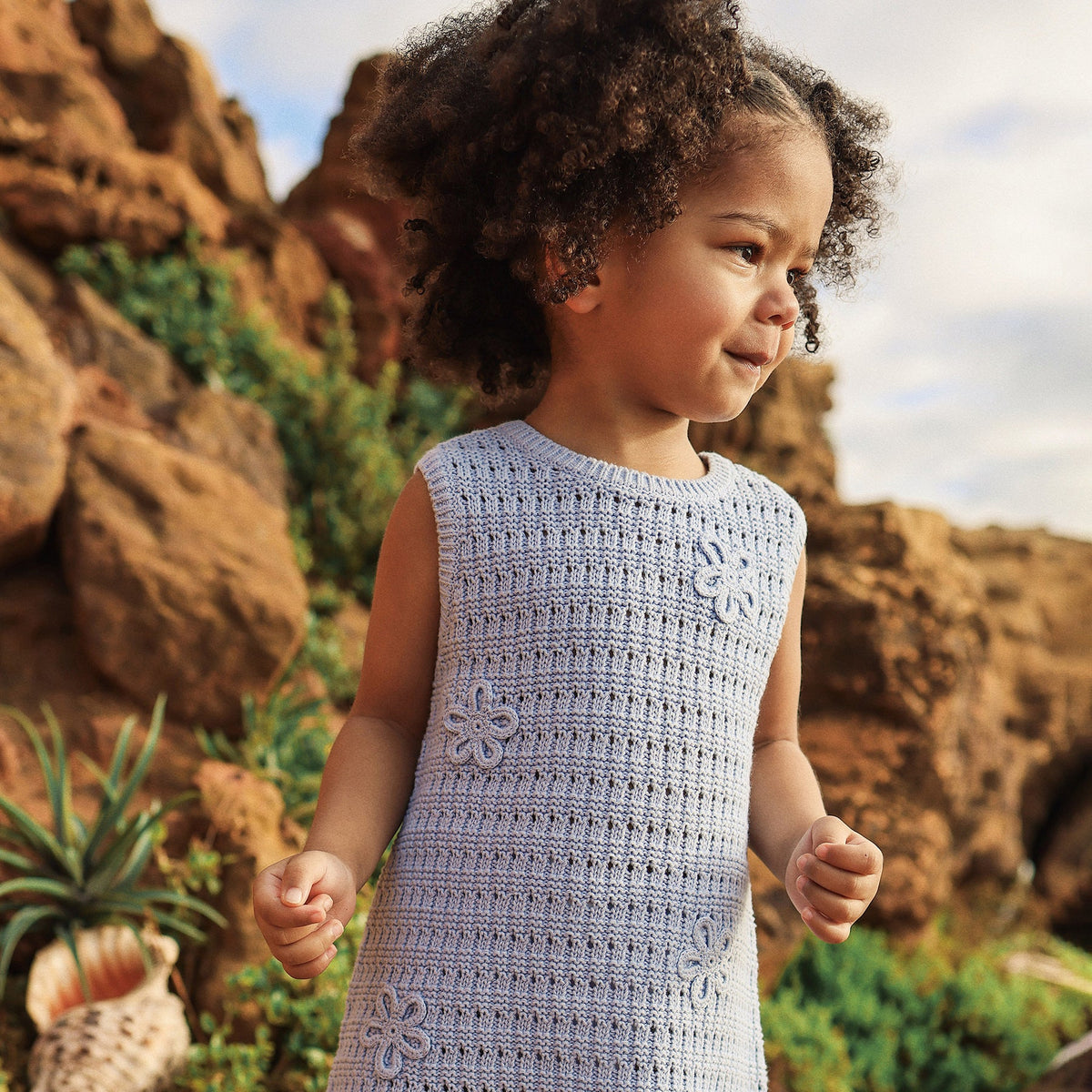 KYND Crochet Dress - Blue