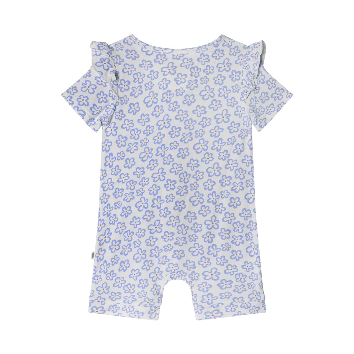 KYND Frill Short Sleeve Bodysuit - Hibiscus Blue