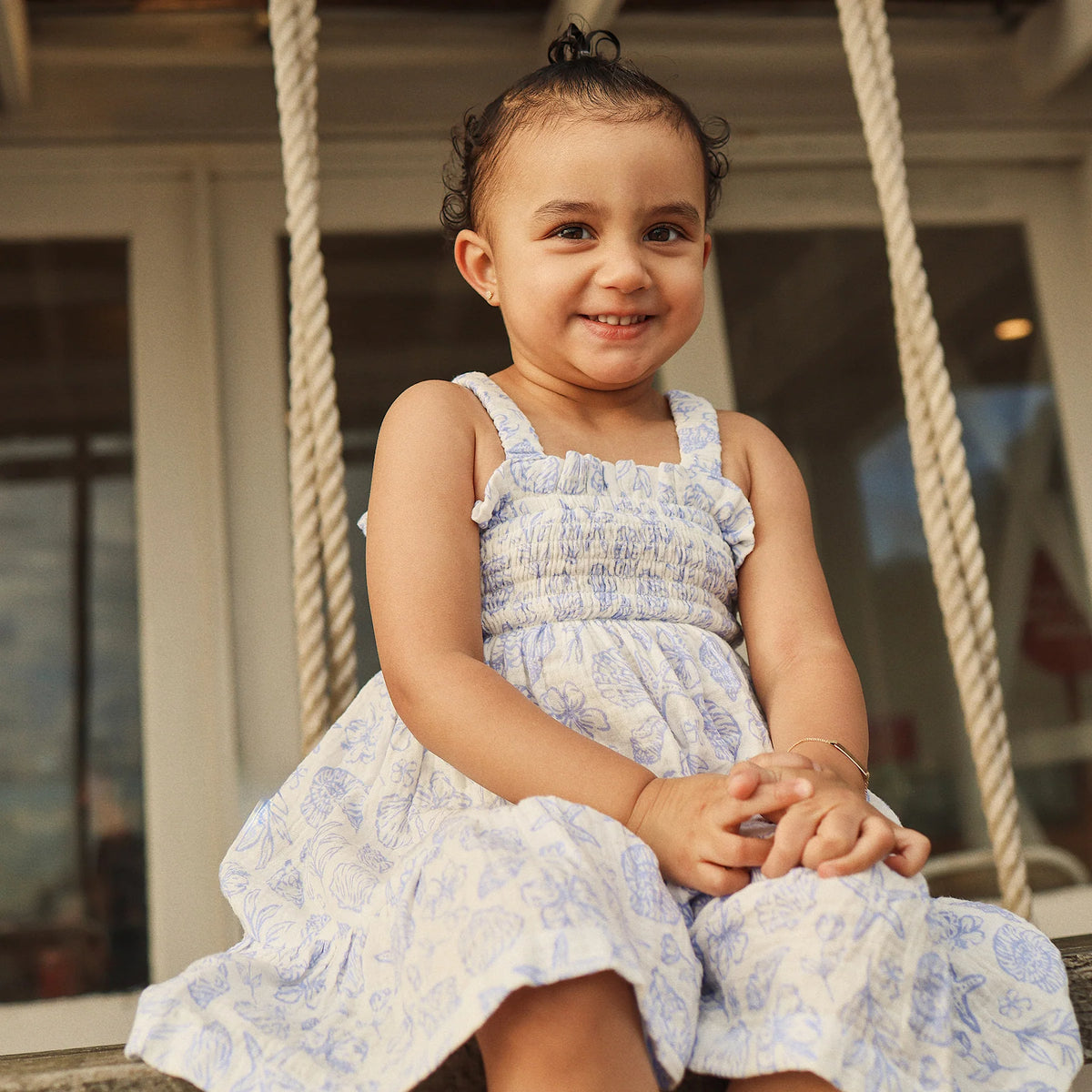 KYND Shirred Dress  - Coconut