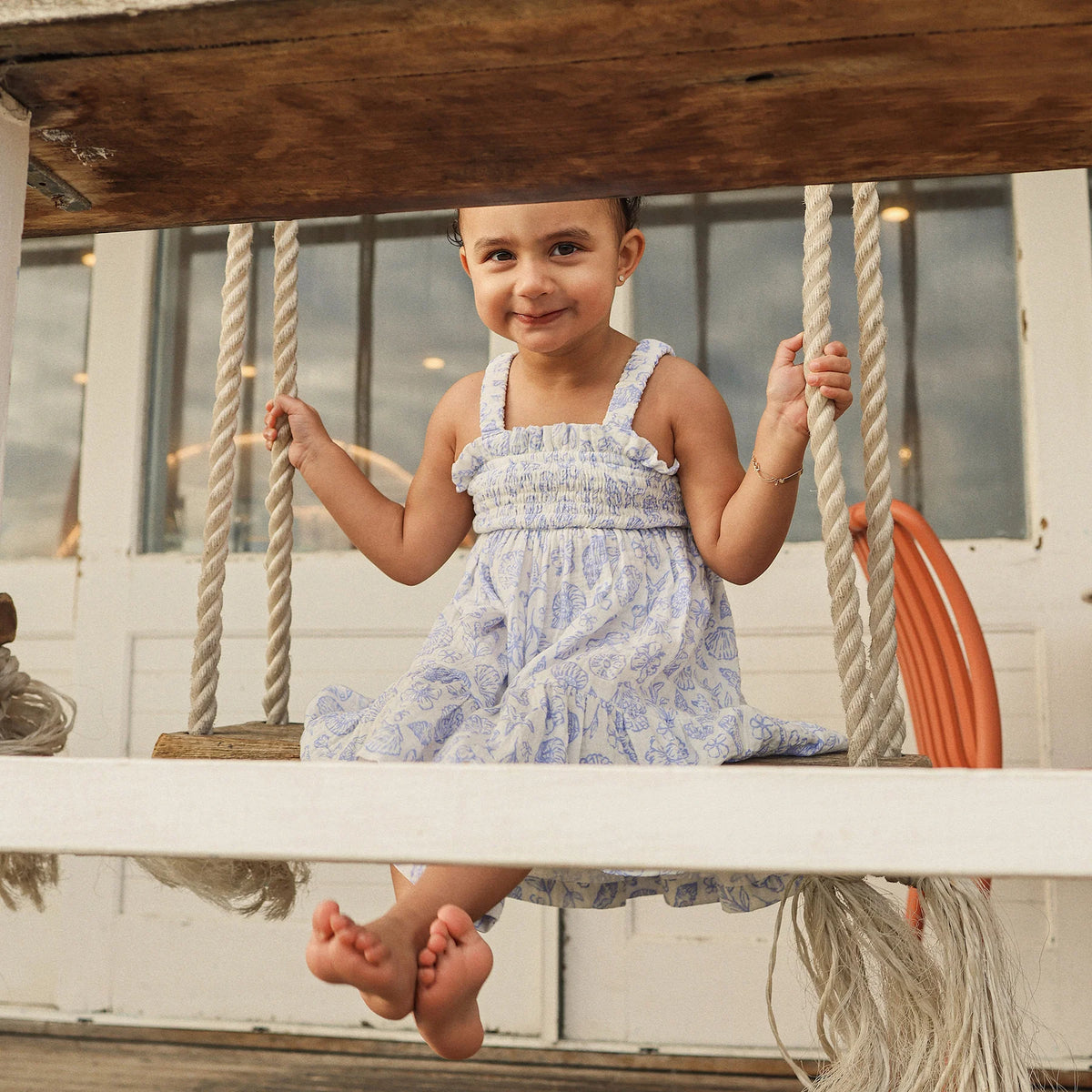 KYND Shirred Dress  - Coconut