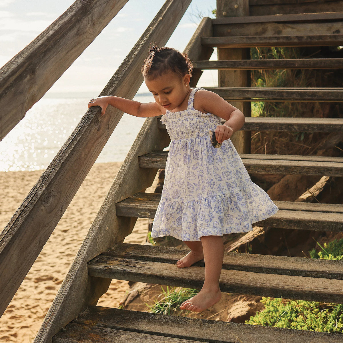 KYND Shirred Dress  - Coconut
