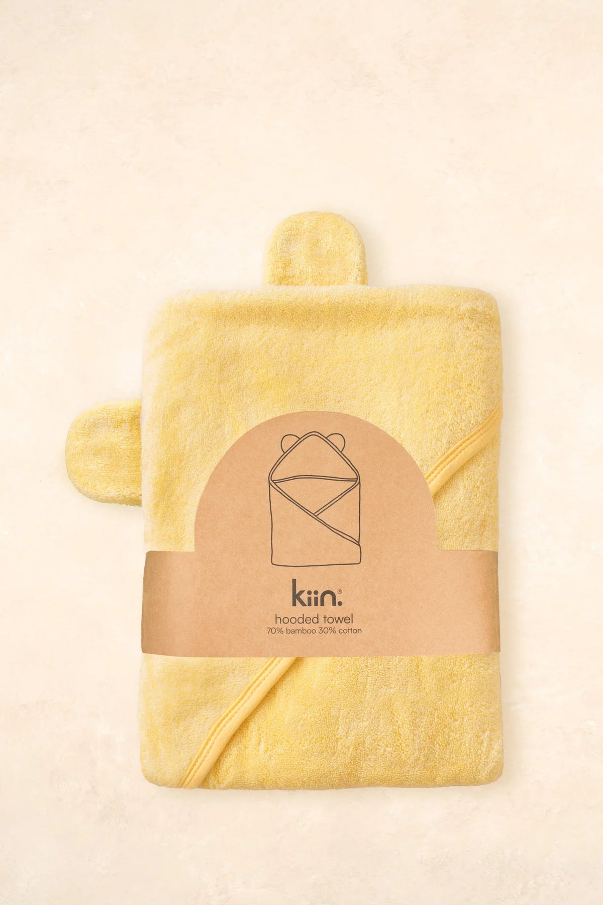 Kiin Hooded Towel - Buttercup