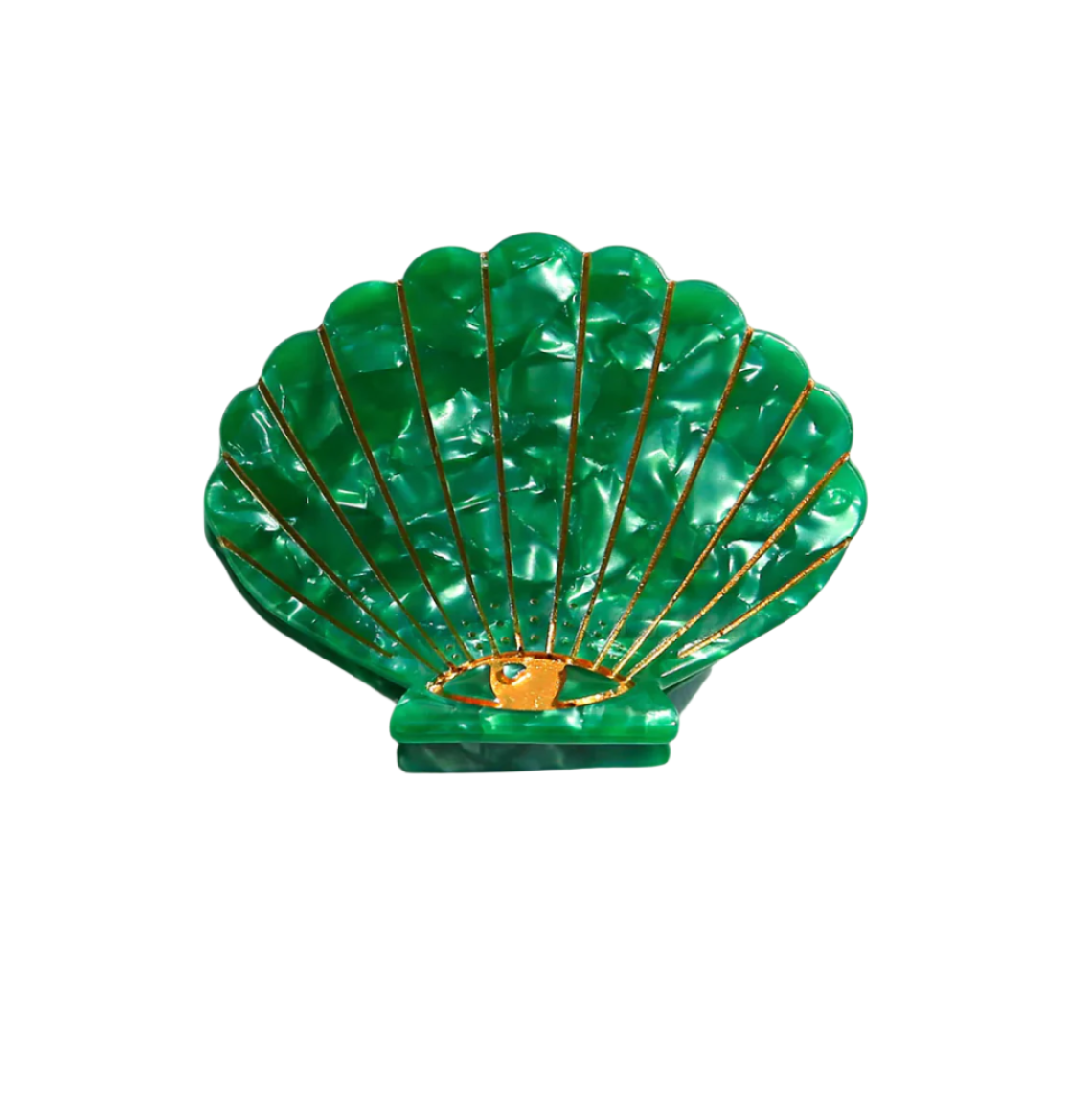 Kingston Shell Hair Clip - Emerald Pearl
