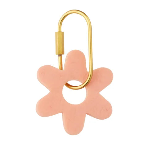 Kip Resin Flower Key Ring - Peach