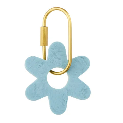 Kip Resin Flower Key Ring - Sky Blue