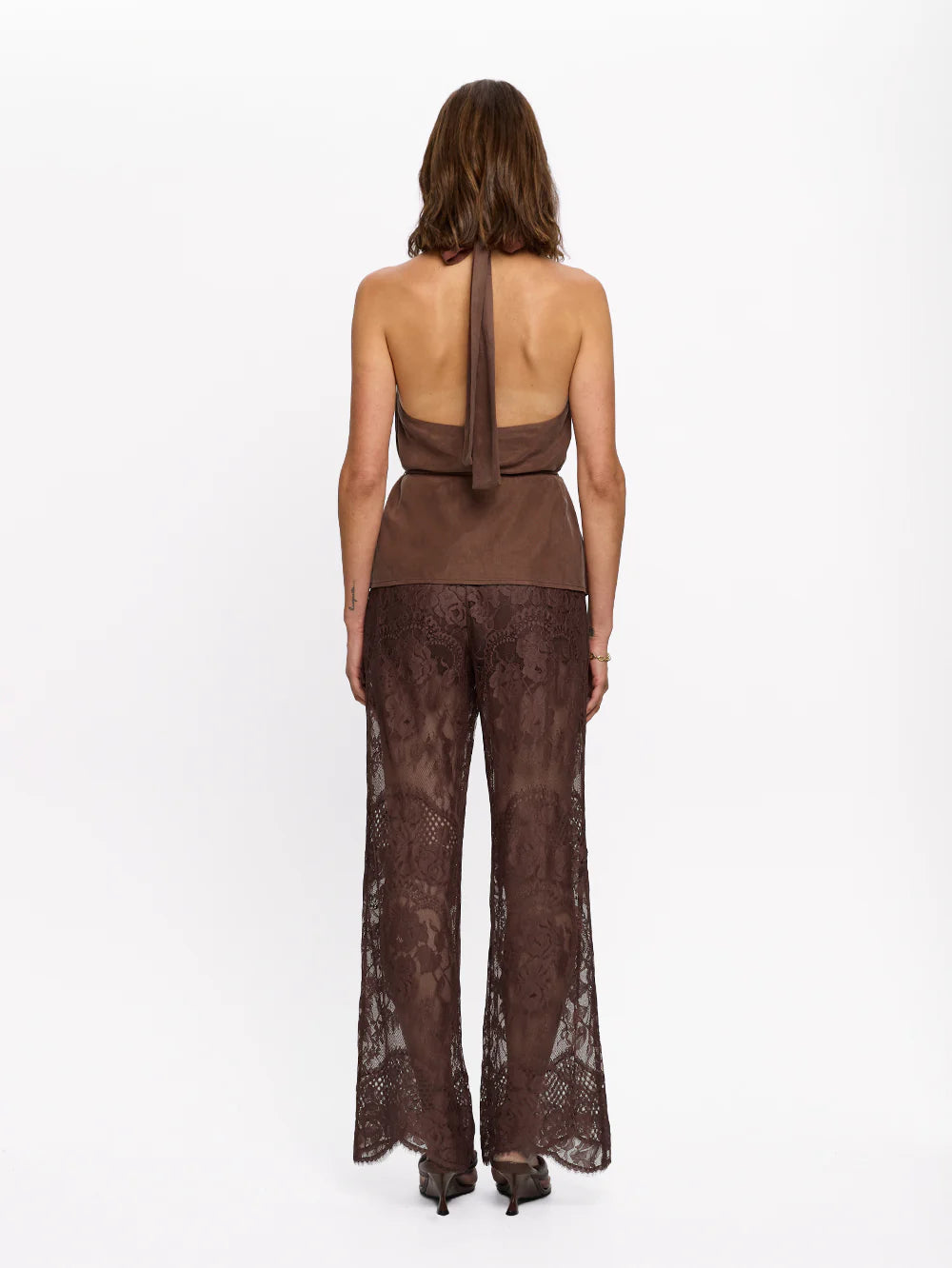 Kivari Arabella Halter Top - Chocolate