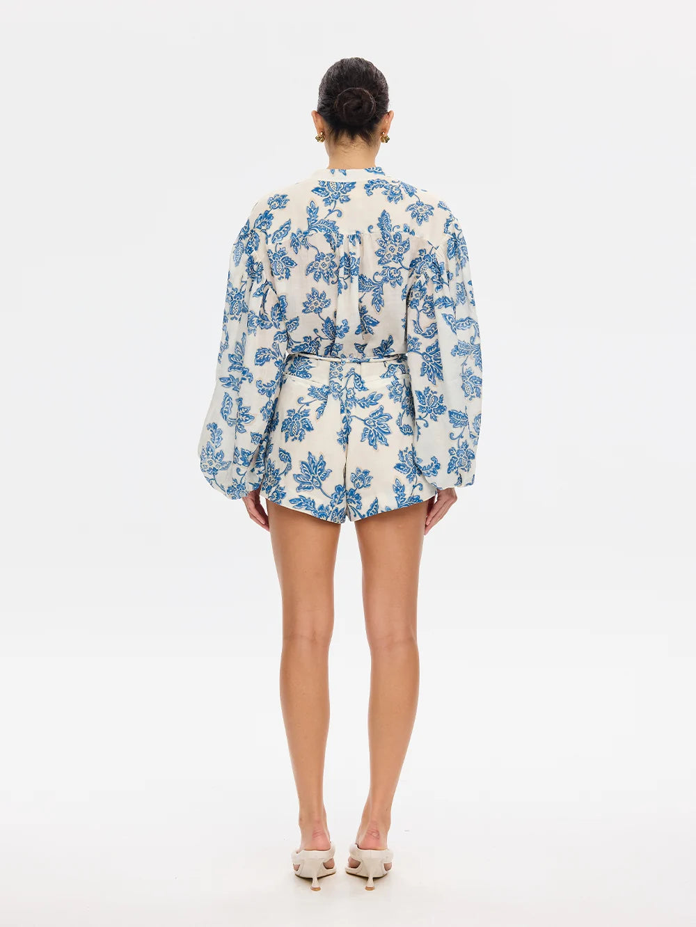 Kivari Bluebell Playsuit - Blue Ecru