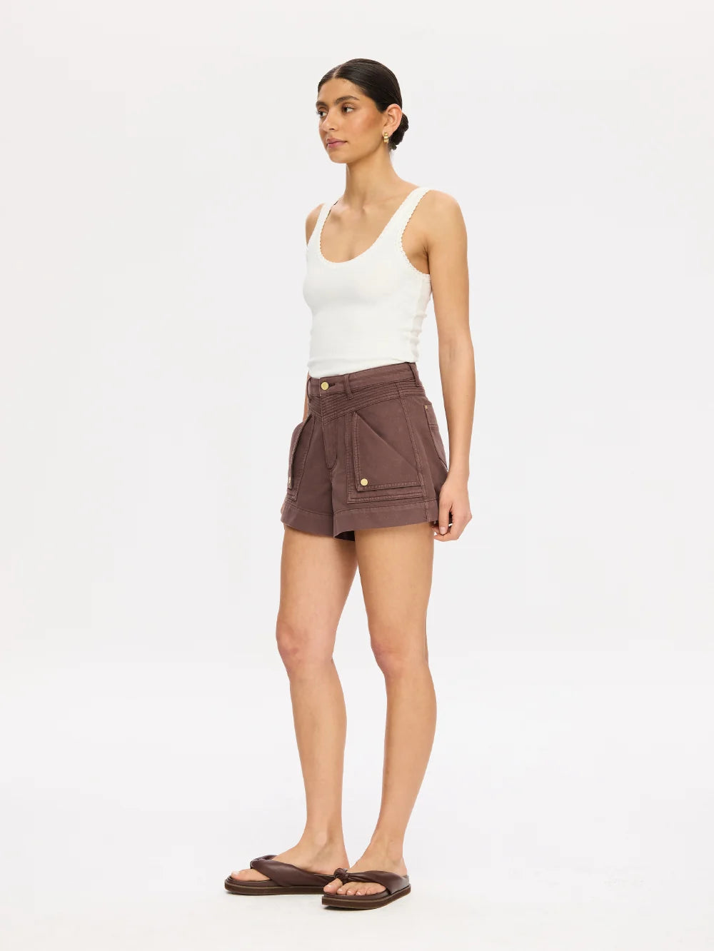 Kivari Celene Denim Short - Chocolate