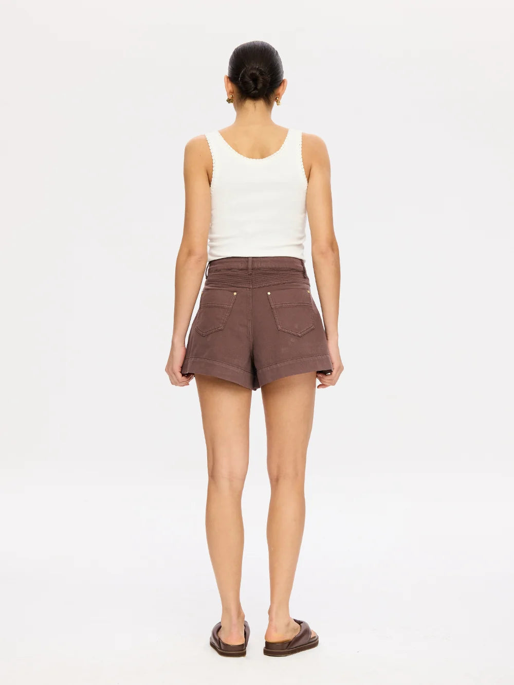 Kivari Celene Denim Short - Chocolate