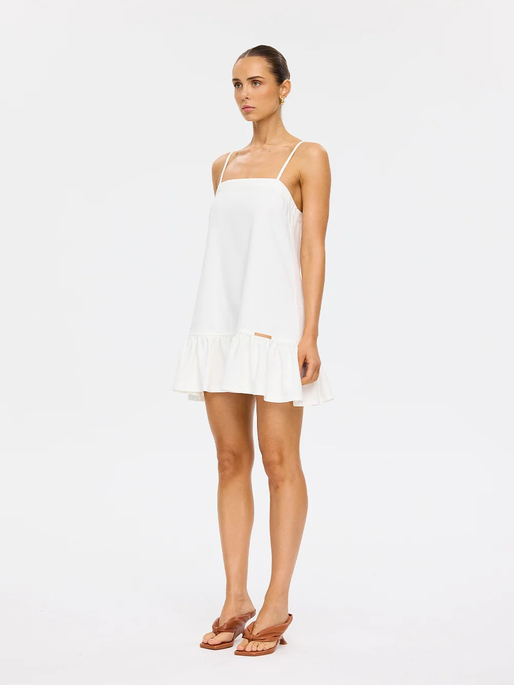 Kivari Emilie Denim Dress - White