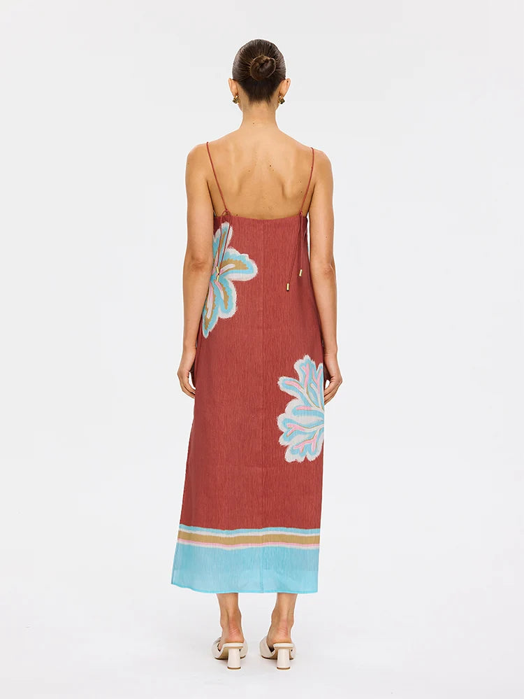 Kivari Enzo Midi Dress - Maroon
