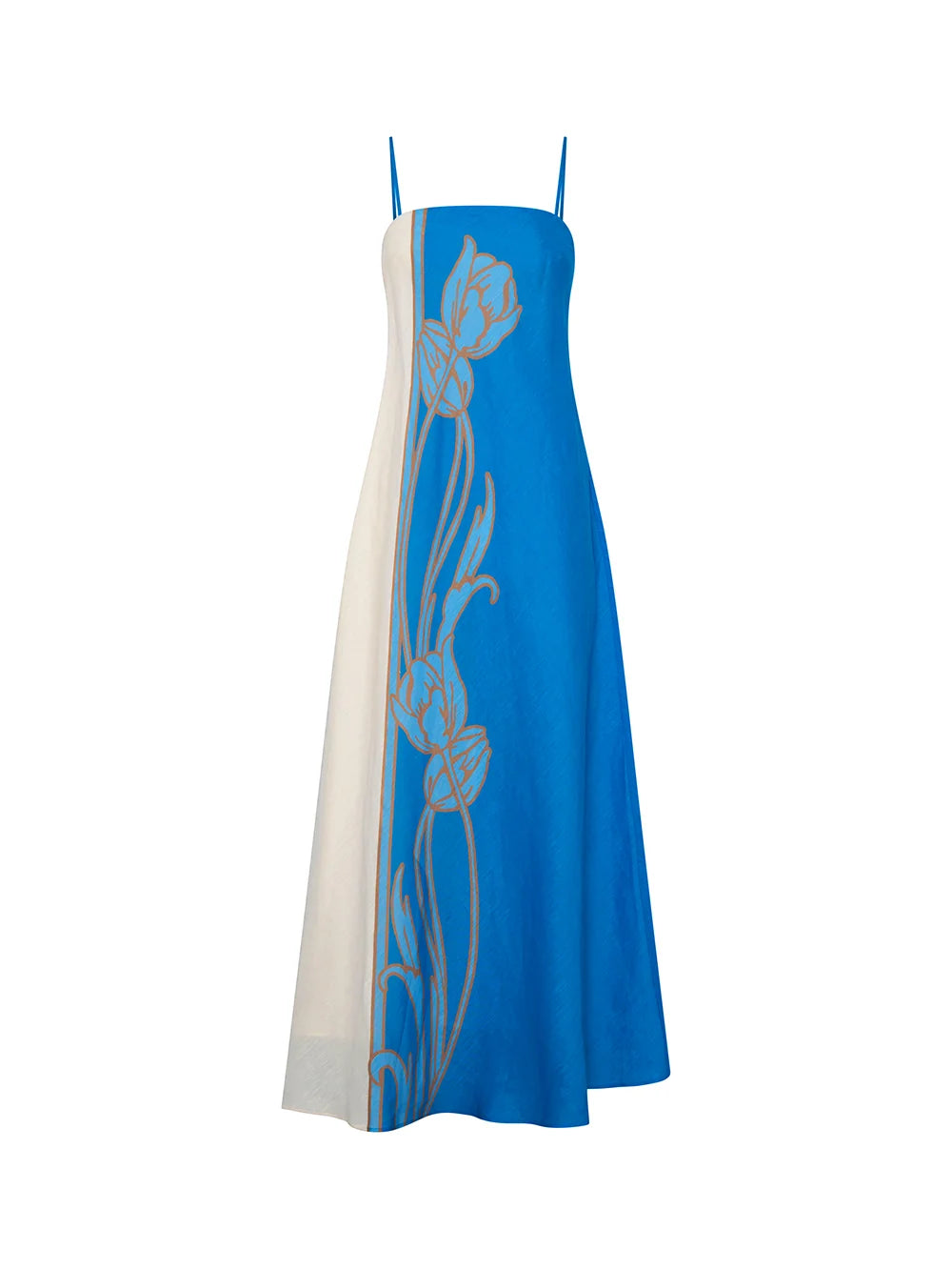 Kivari Fleur Maxi Dress - Blue/Ivory
