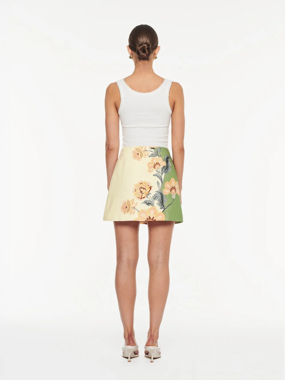 Kivari Lotte Mini Skirt - Green/Cream