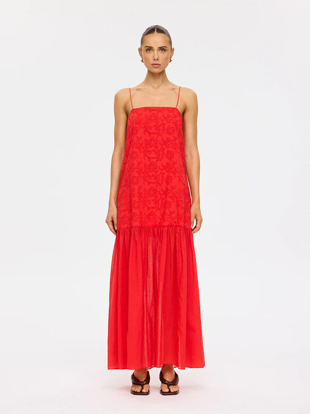 Kivari Ottavia Maxi Dress - Chilli Red