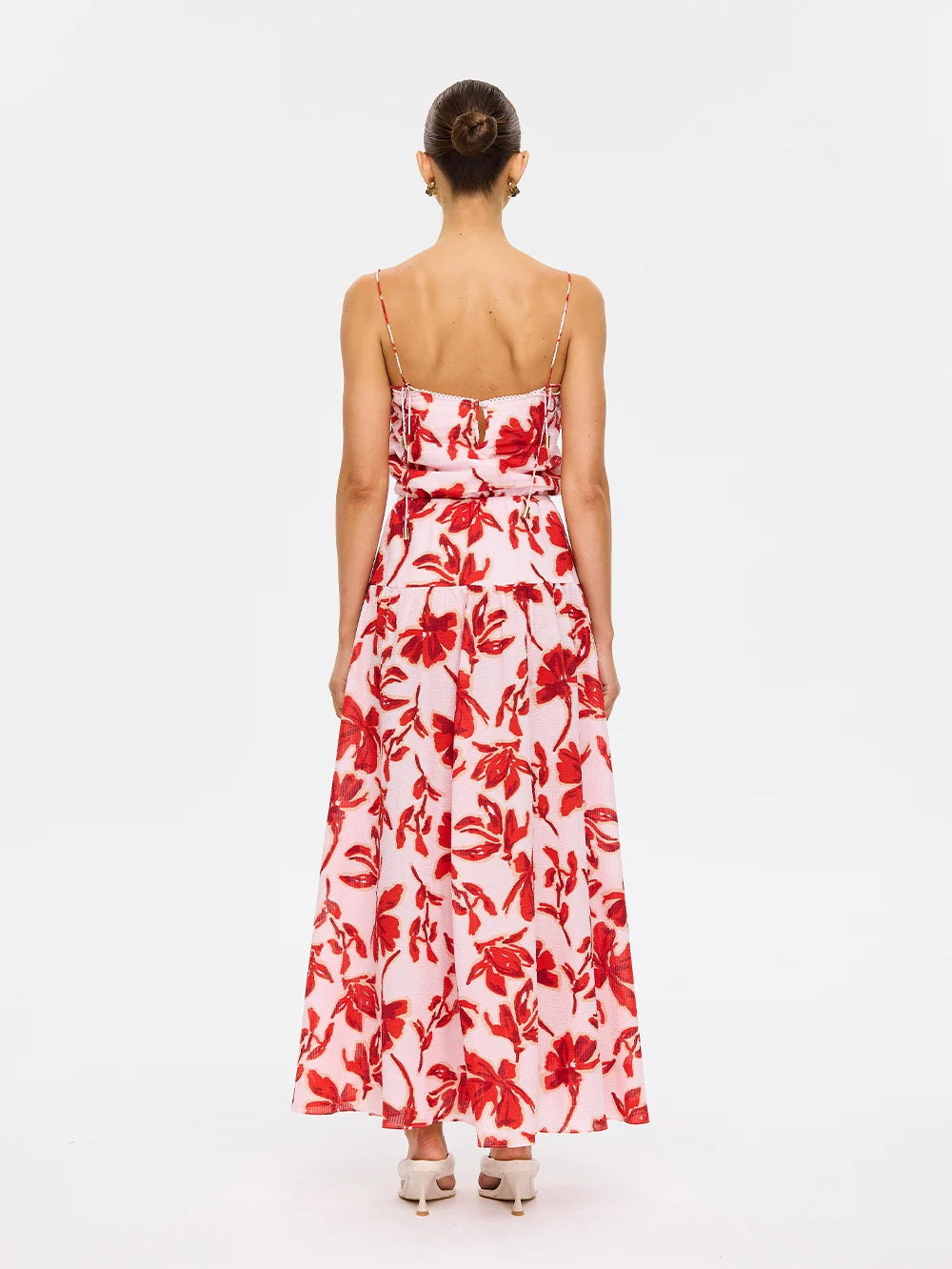 Kivari Rosalie Strappy Maxi Dress - Red