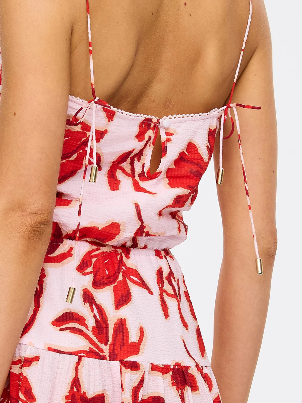 Kivari Rosalie Strappy Maxi Dress - Red