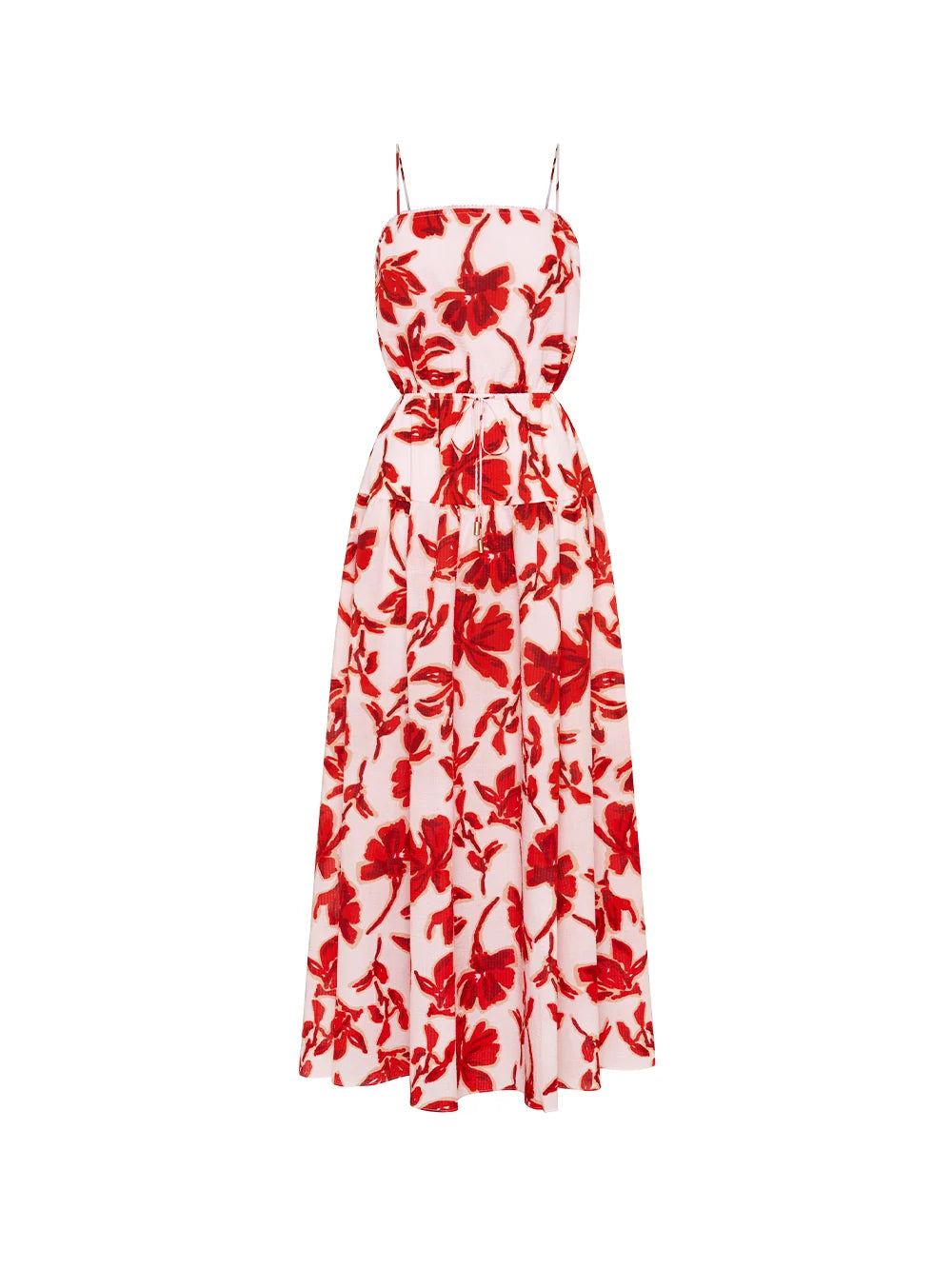 Kivari Rosalie Strappy Maxi Dress - Red