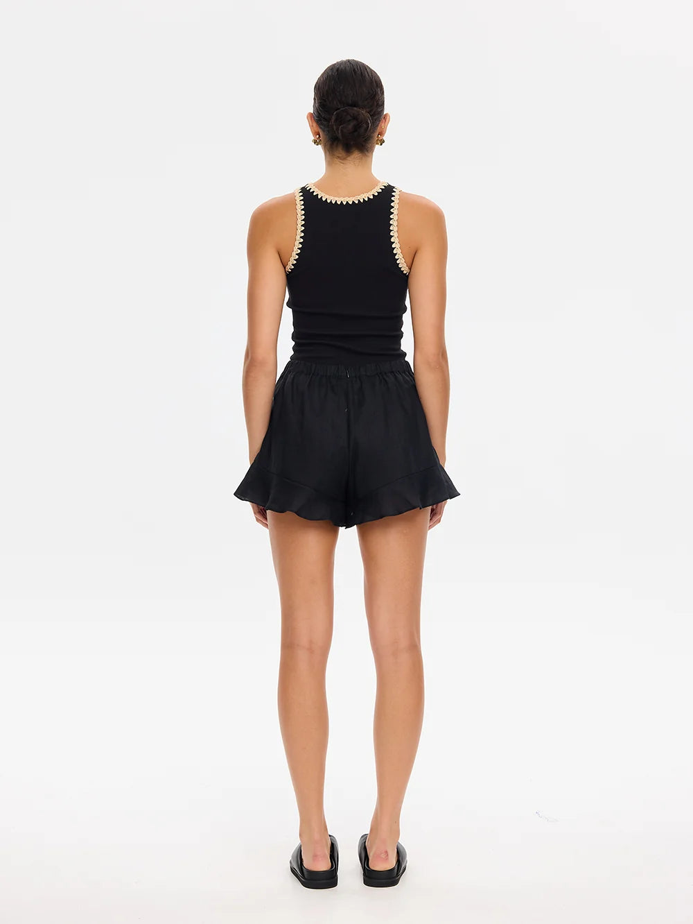Kivari Tallulah Spliced Tank - Black/Cream
