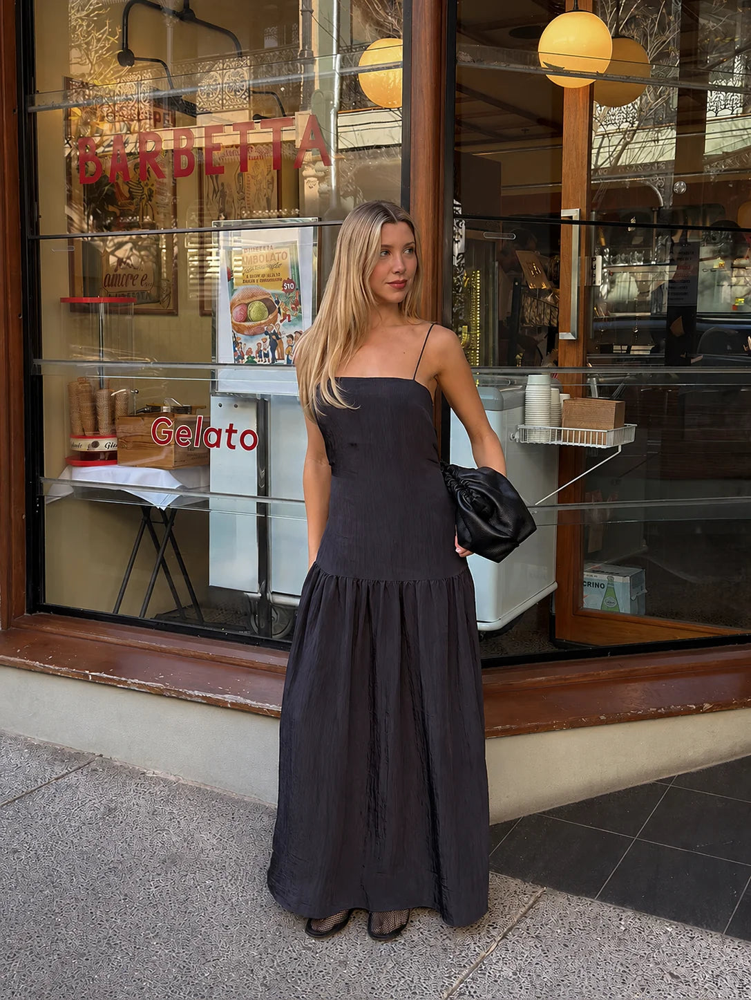 Kivari Uma Maxi Dress - Charcoal