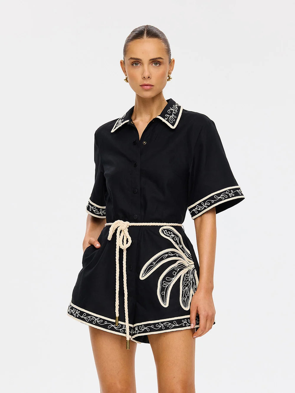Kivari Zaria Playsuit - Black