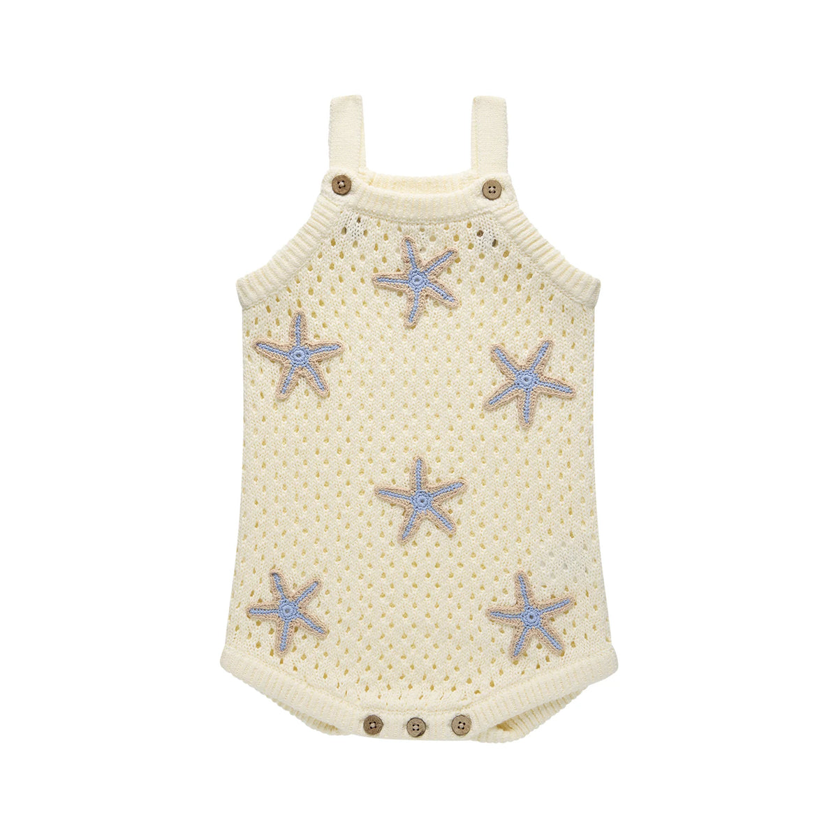 Kynd Crochet Romper - Coconut Star